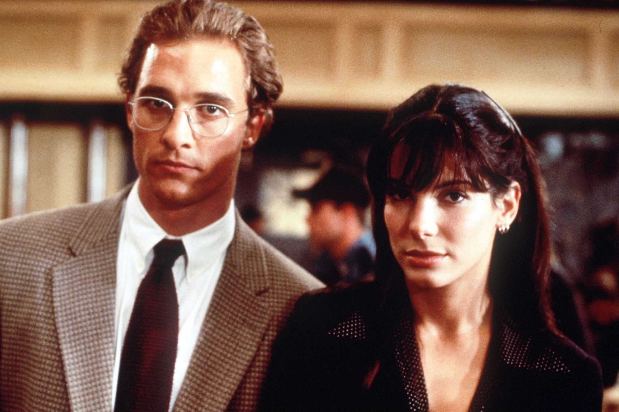Matthew McConaughey y Sandra Bullock se conocieron en el rodaje de Tiempo para matar y mantuvieron una breve relación posteriormente