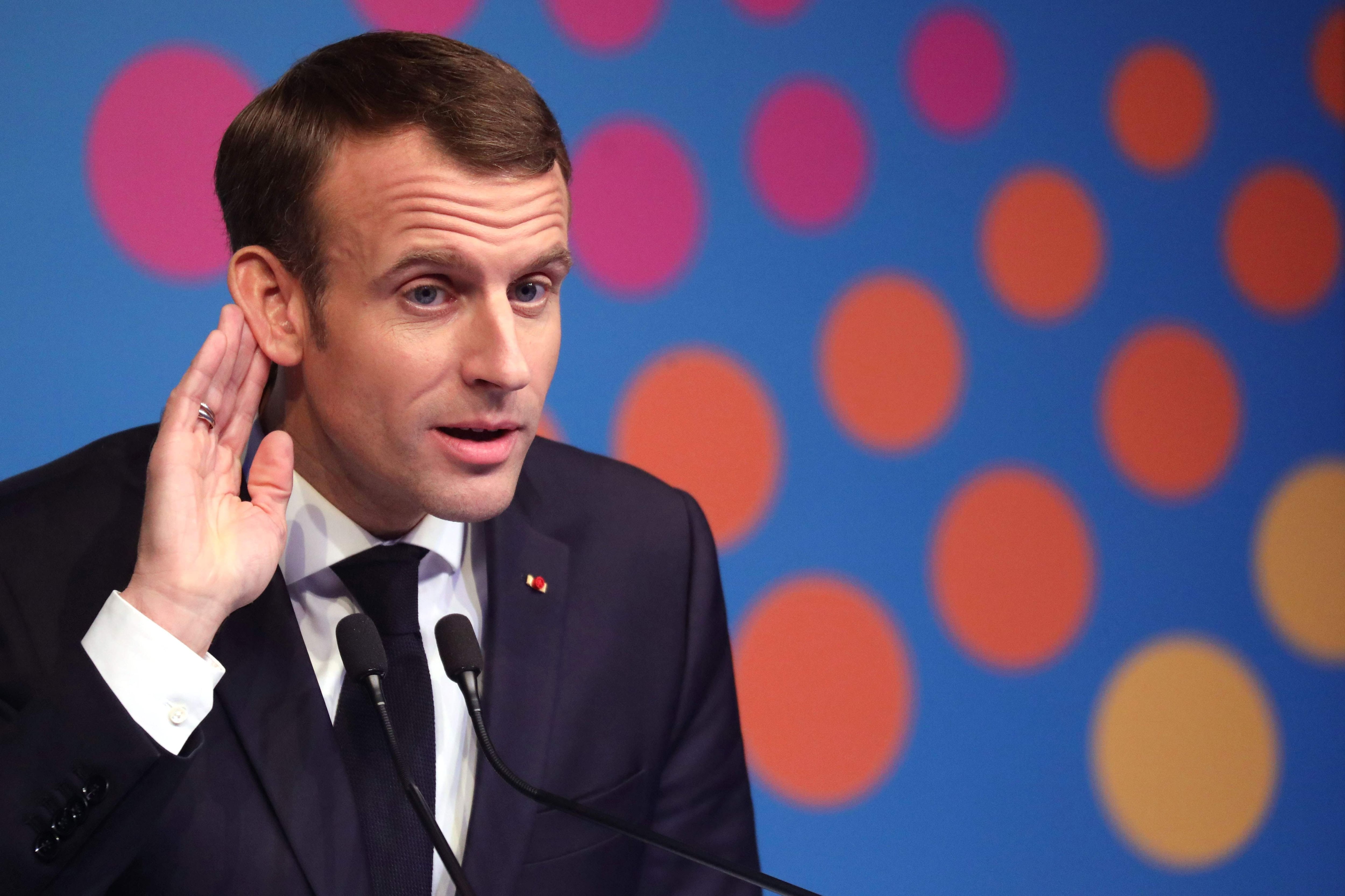 El presidente de Francia, Emmanuel Macron, durante la última conferencia de prensa en el segundo día de la Cumbre de Líderes del G20