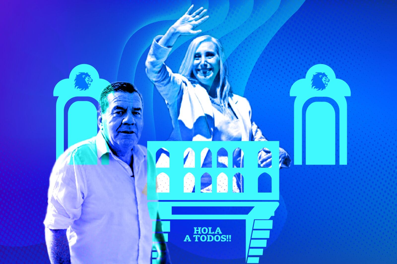 Guillermo Montenegro y Karina Milei