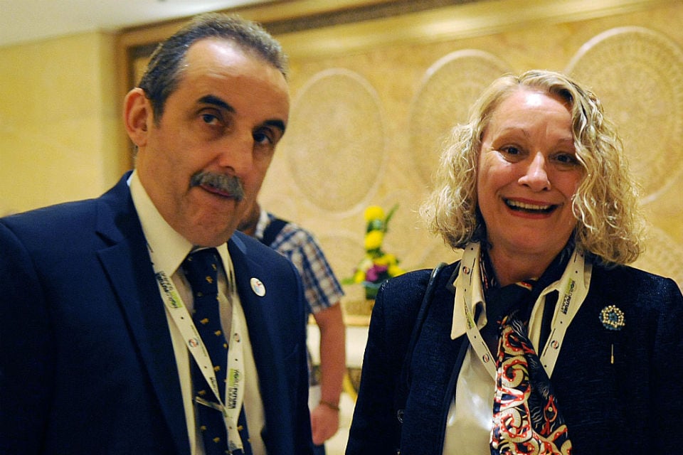La ex secretaria kirchnerista de Comercio Exterior Beatriz Paglieri y Guillermo Moreno