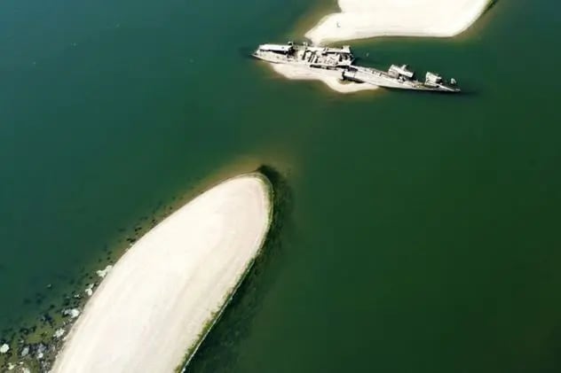 Una sequía extrema en el río Danubio sacó a la luz barcos de la Segunda Guerra Mundial y restos de un mamut