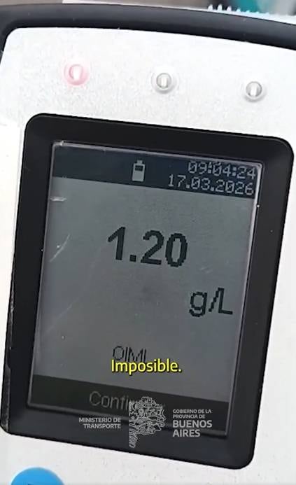 Dijo que no había tomado nada, pero la tecnología lo delató y tuvo que admitirlo.