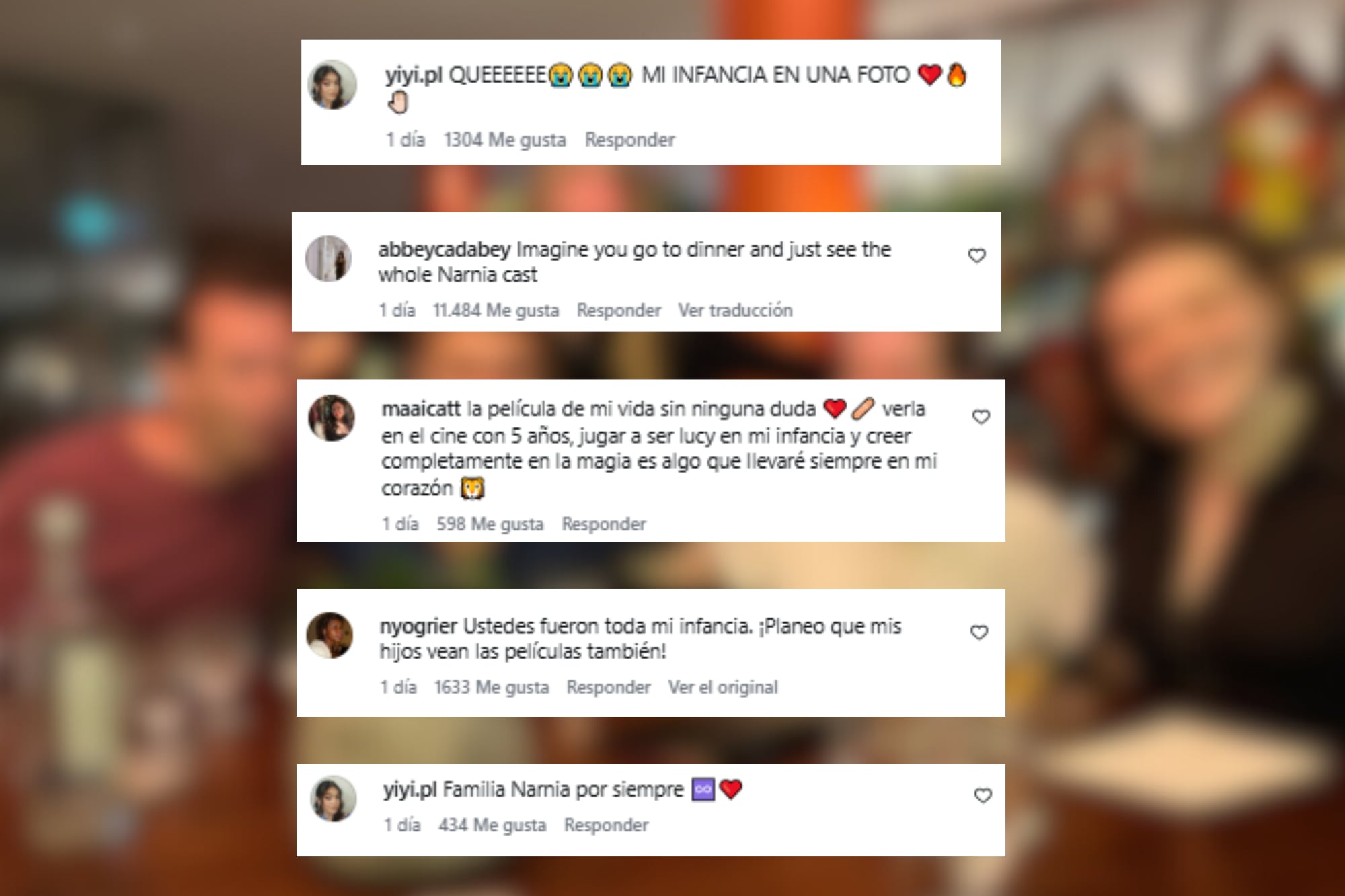 Los fanáticos se emocionaron con el reencuentro de los actores de Las Crónicas de Narnia (Foto: Instagram @georgiehenley)