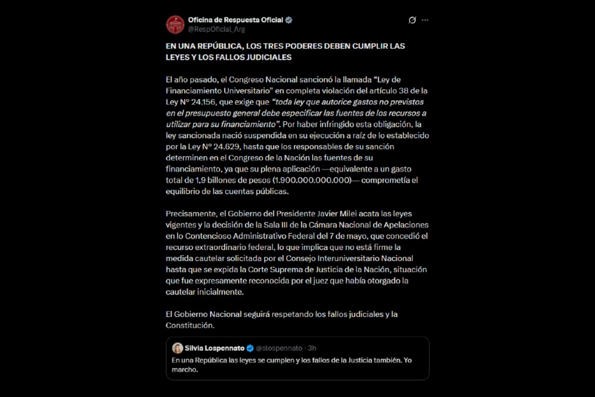 Silvia Lospennato defendió la marcha universitaria y el Gobierno salió al cruce