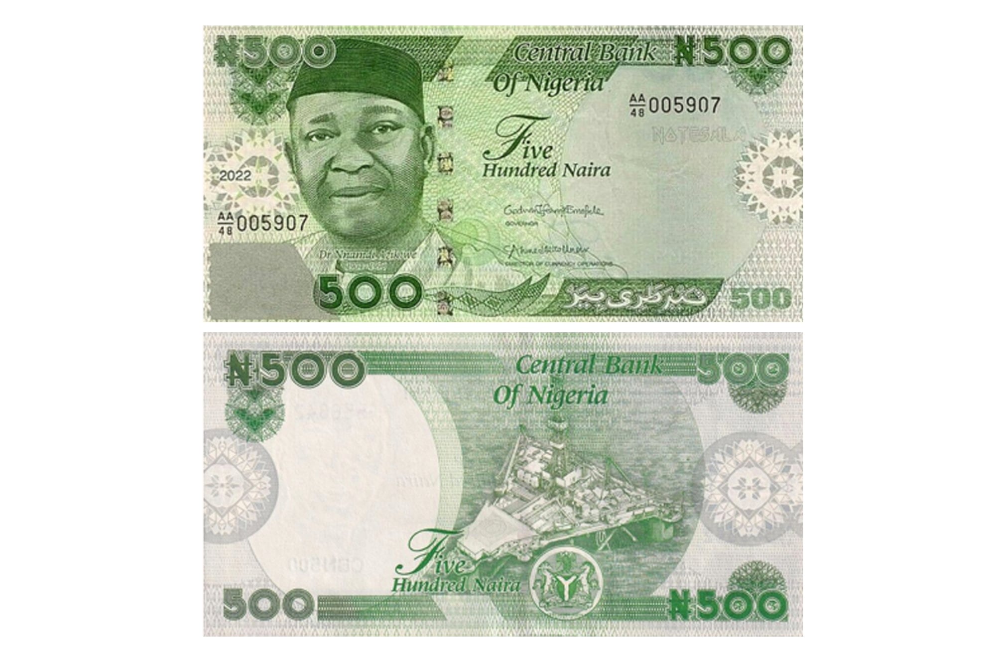 Los nuevos billetes de Nigeria que imprimirá la Casa de la Moneda