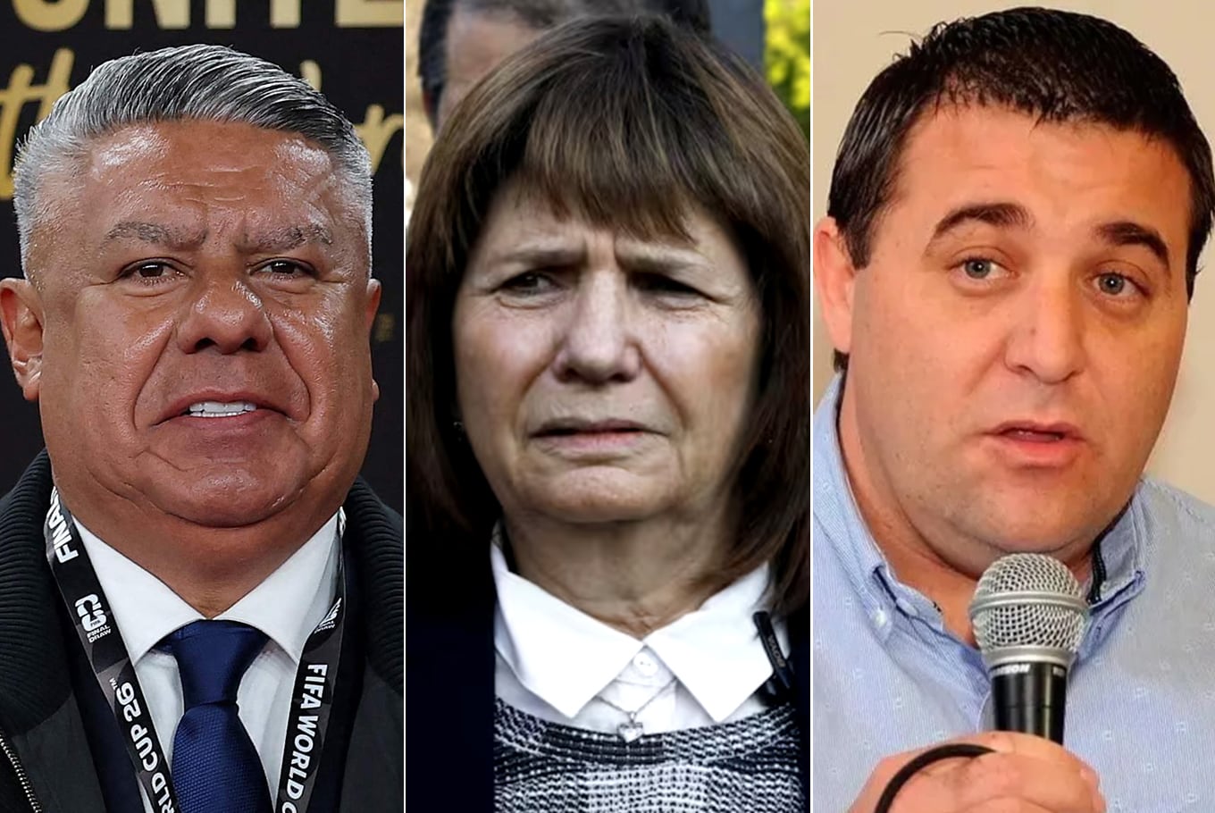 Chiqui Tapia, Patricia Bullrich y Pablo Tovggino