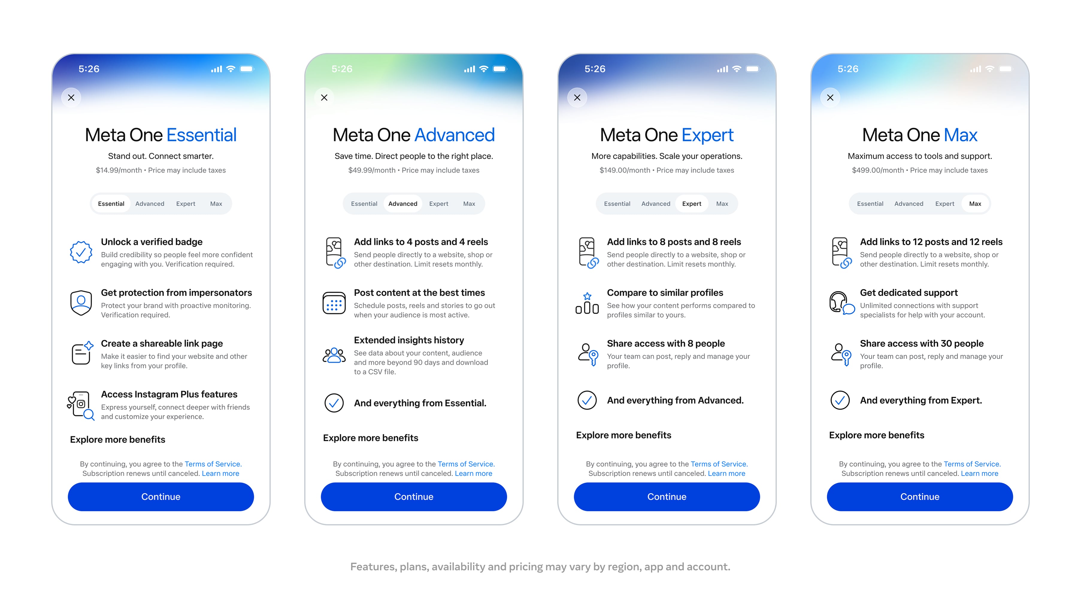 Qué incluyen las nuevas suscripciones de Meta One para creadores de contenido
