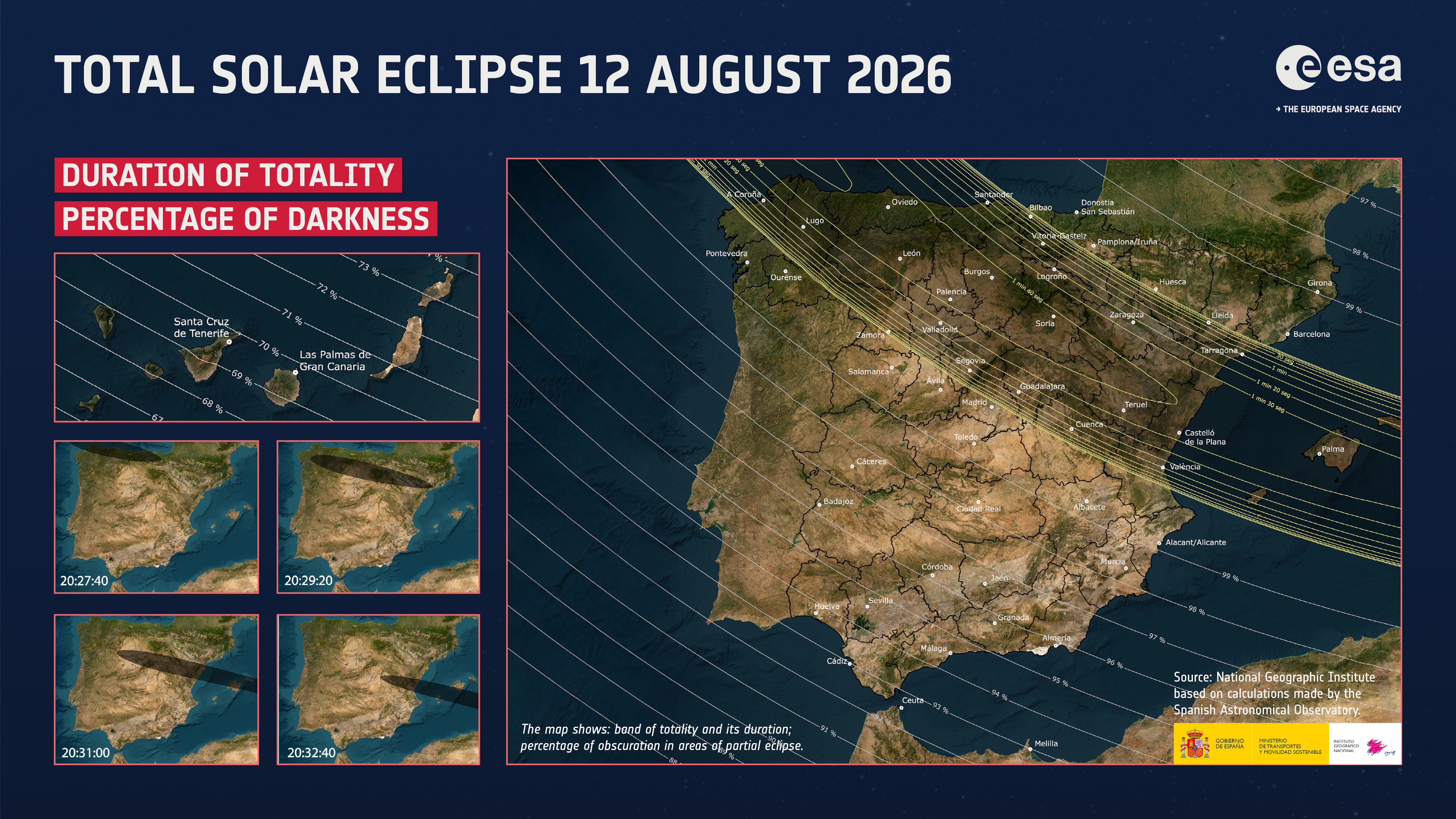 Así será el recorrido del eclipse solar por España