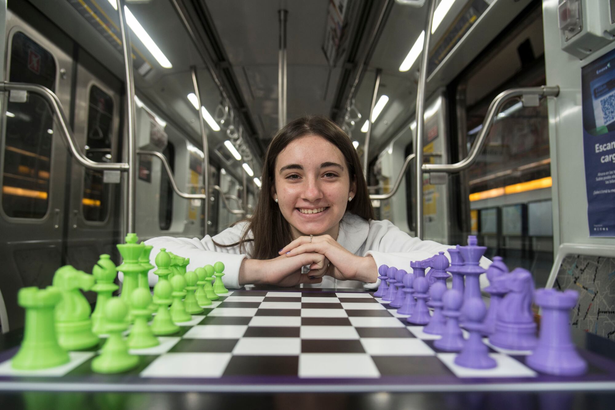 El 10 de mayo, Candela llevará su talento para el ajedrez al subte