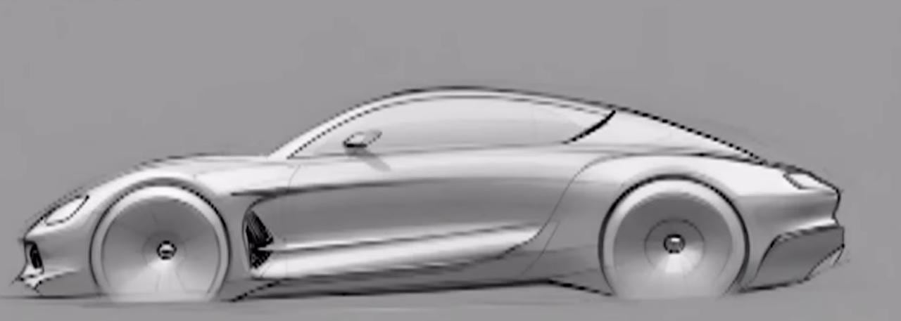 Boceto del automóvil diseñado por Sgroi