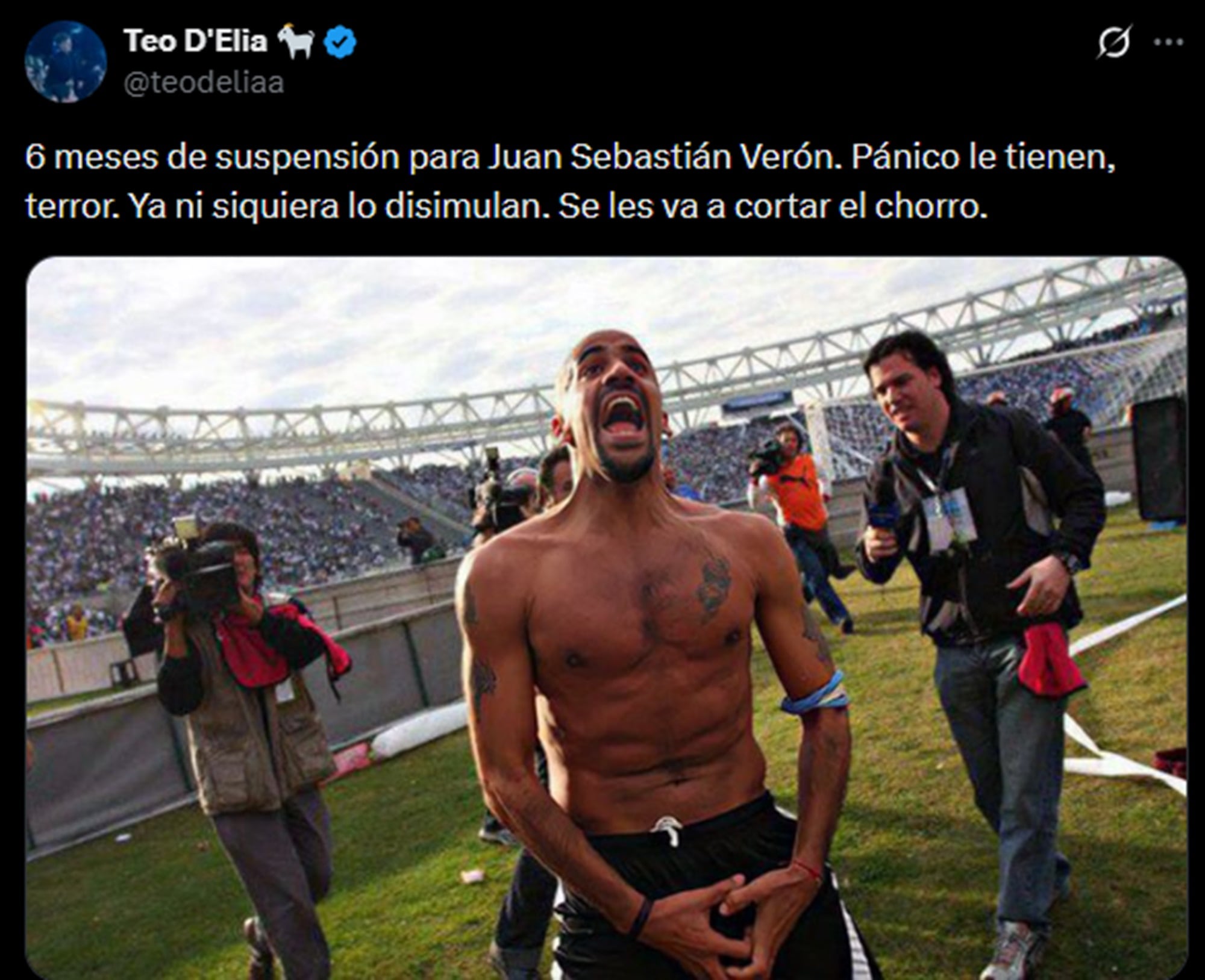 Los hinchas bancaron a Verón por plantarse a la AFA