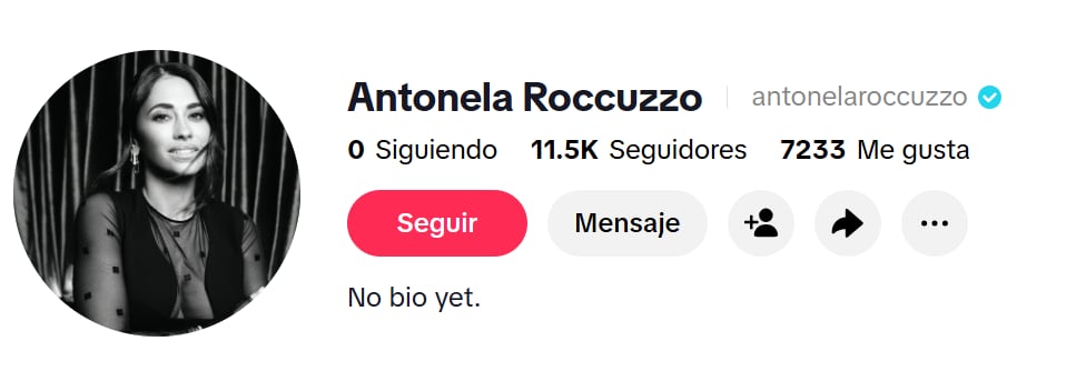 Antonela estrenó su cuenta y ya tiene más de 11 mil seguidores