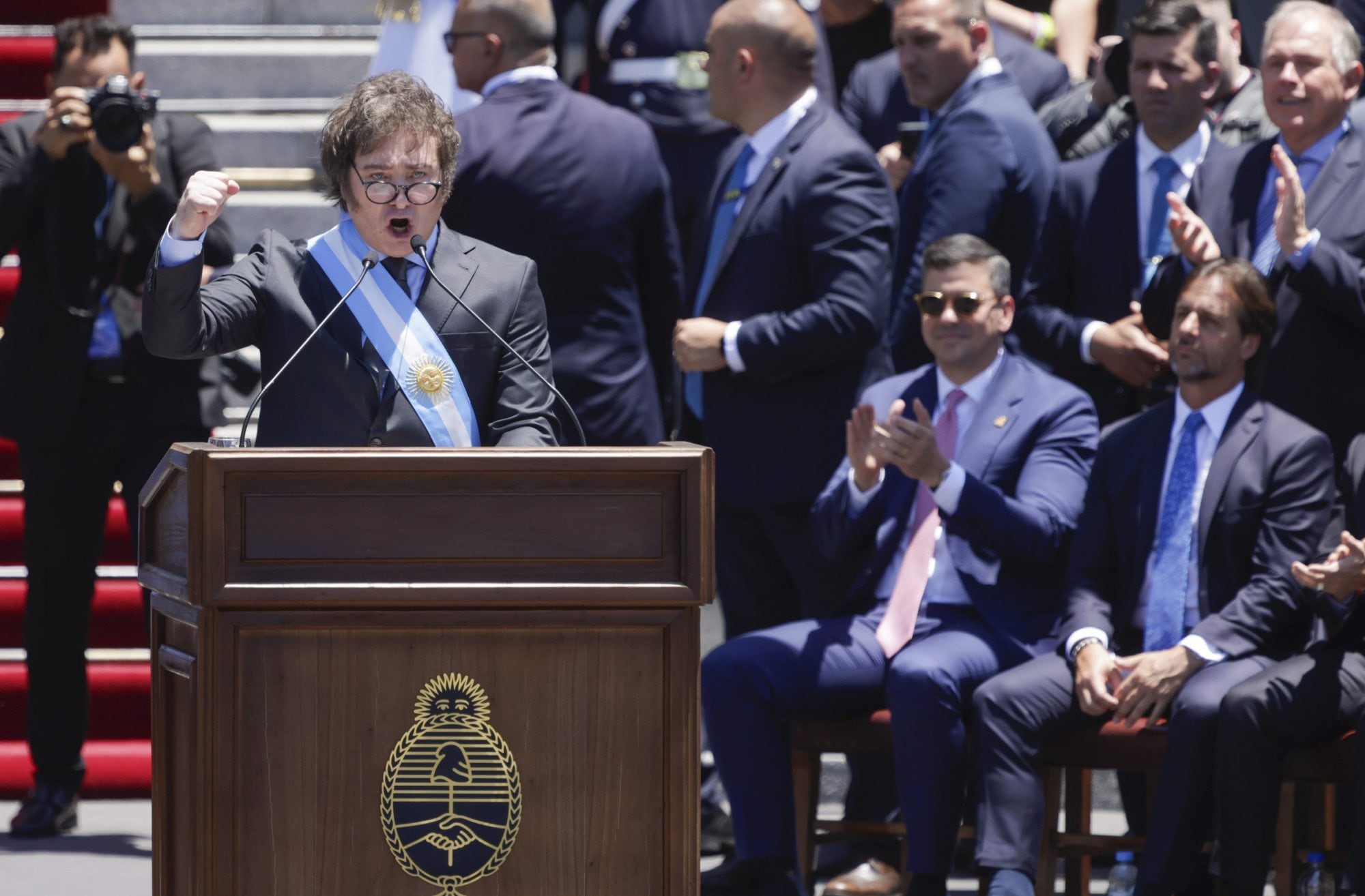 Javier Milei, en su encendido discurso al asumir