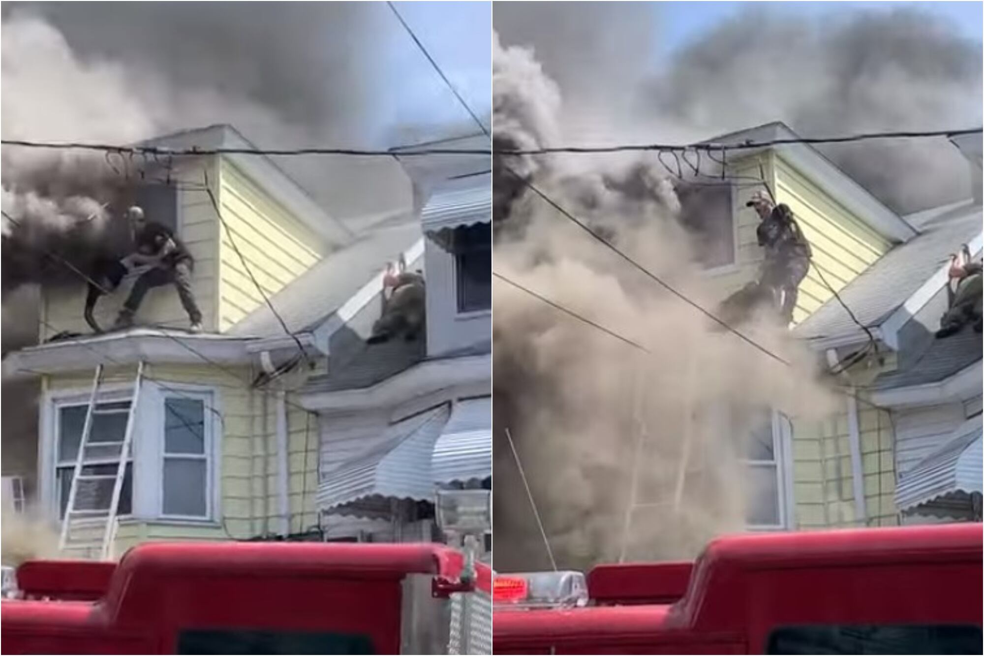 Se incendió su casa, quedaron atrapados y fueron rescatados desde el techo por su vecino: “Un verdadero héroe”