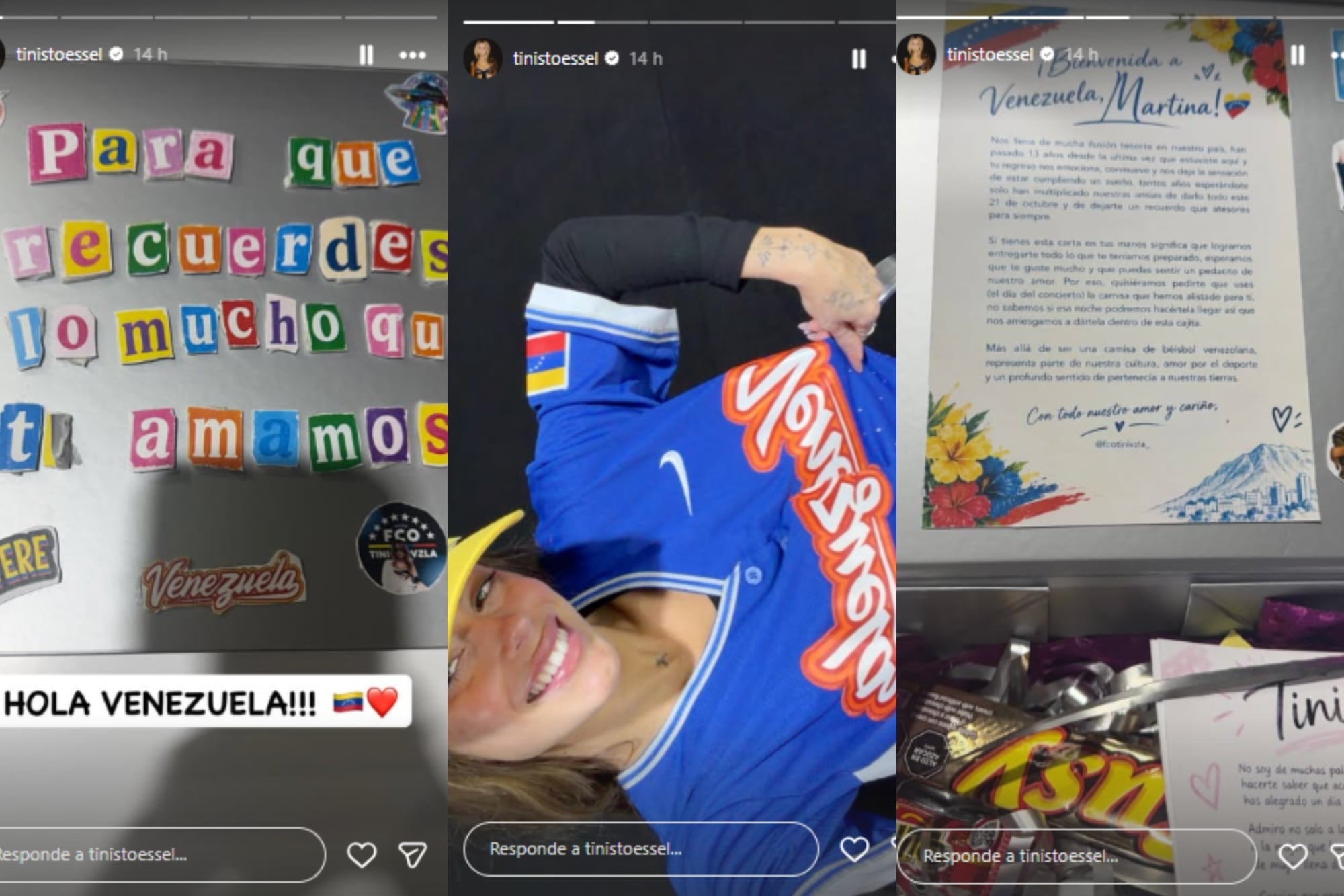 Tini mostró los regalos que recibió antes del show (Foto: Instagram @tinistoessel)