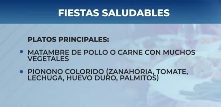 Las opciones de platos principales