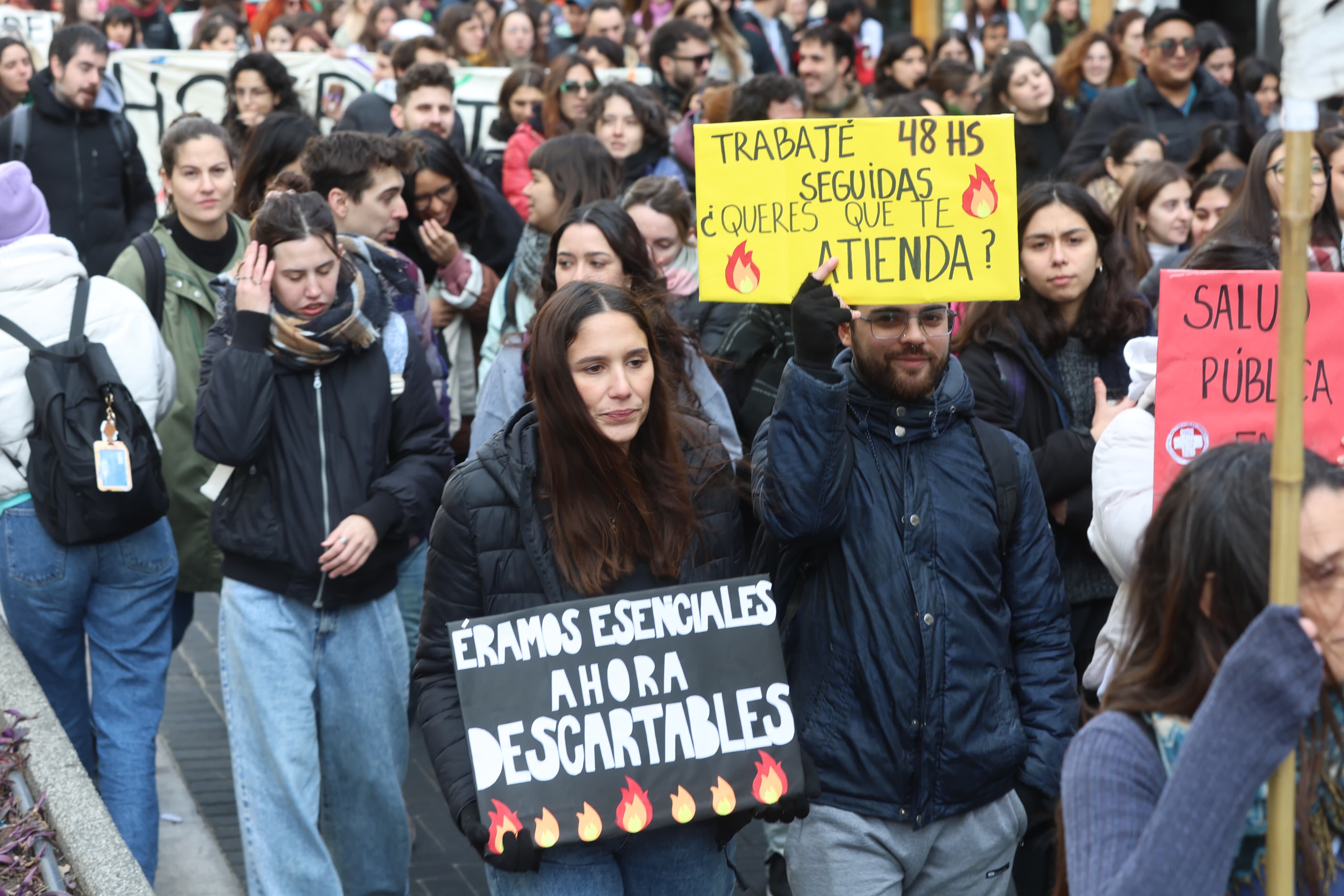 La marcha de médicos residentes de hospitales de CABA que se hizo la semana pasada