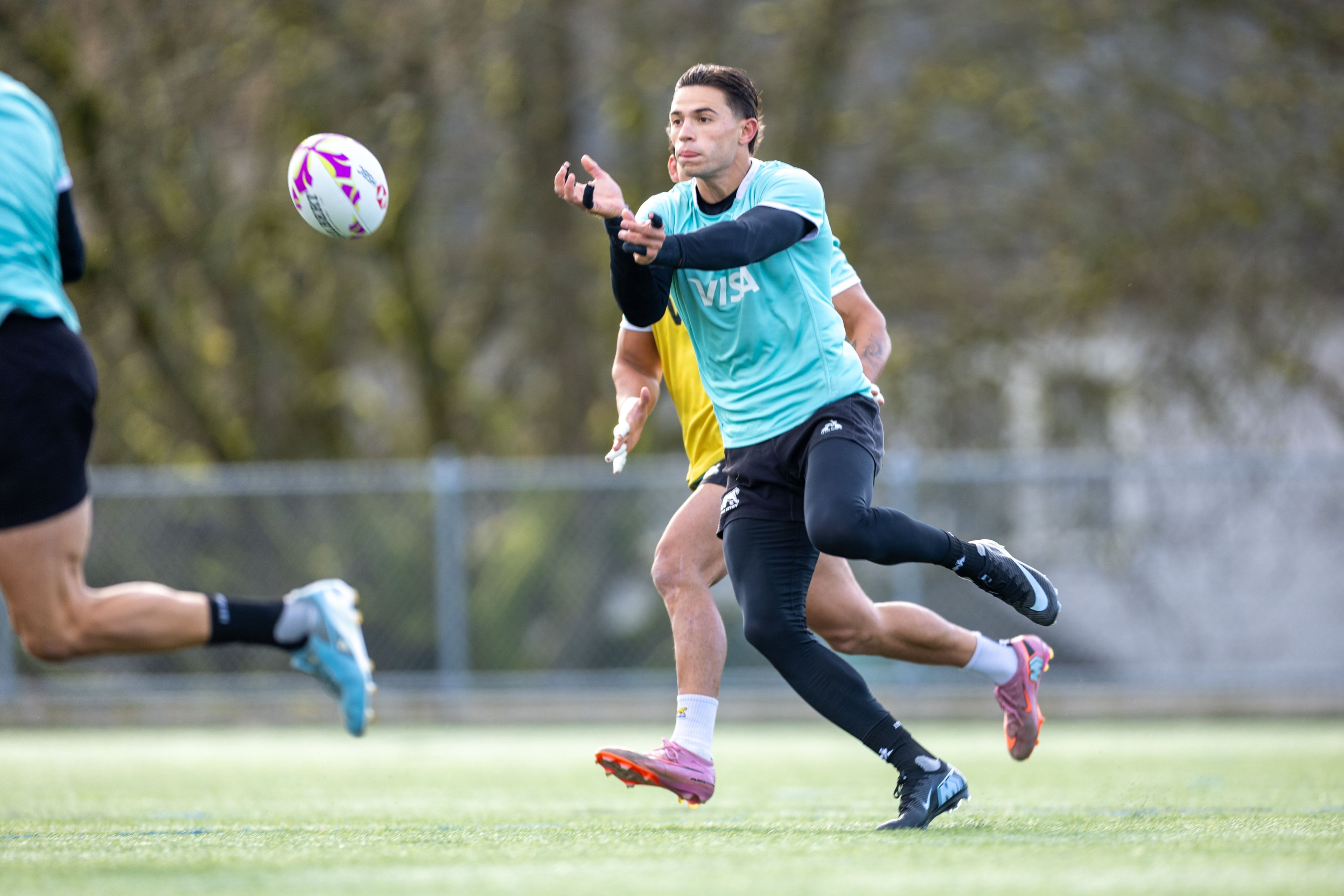 Los Pumas 7s hacen los últimos ajustes: el Rayo Moneta, decisivo en los grandes momentos del equipo