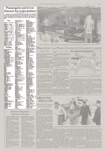 La lista con las víctimas que publicó en su moment The New York Times