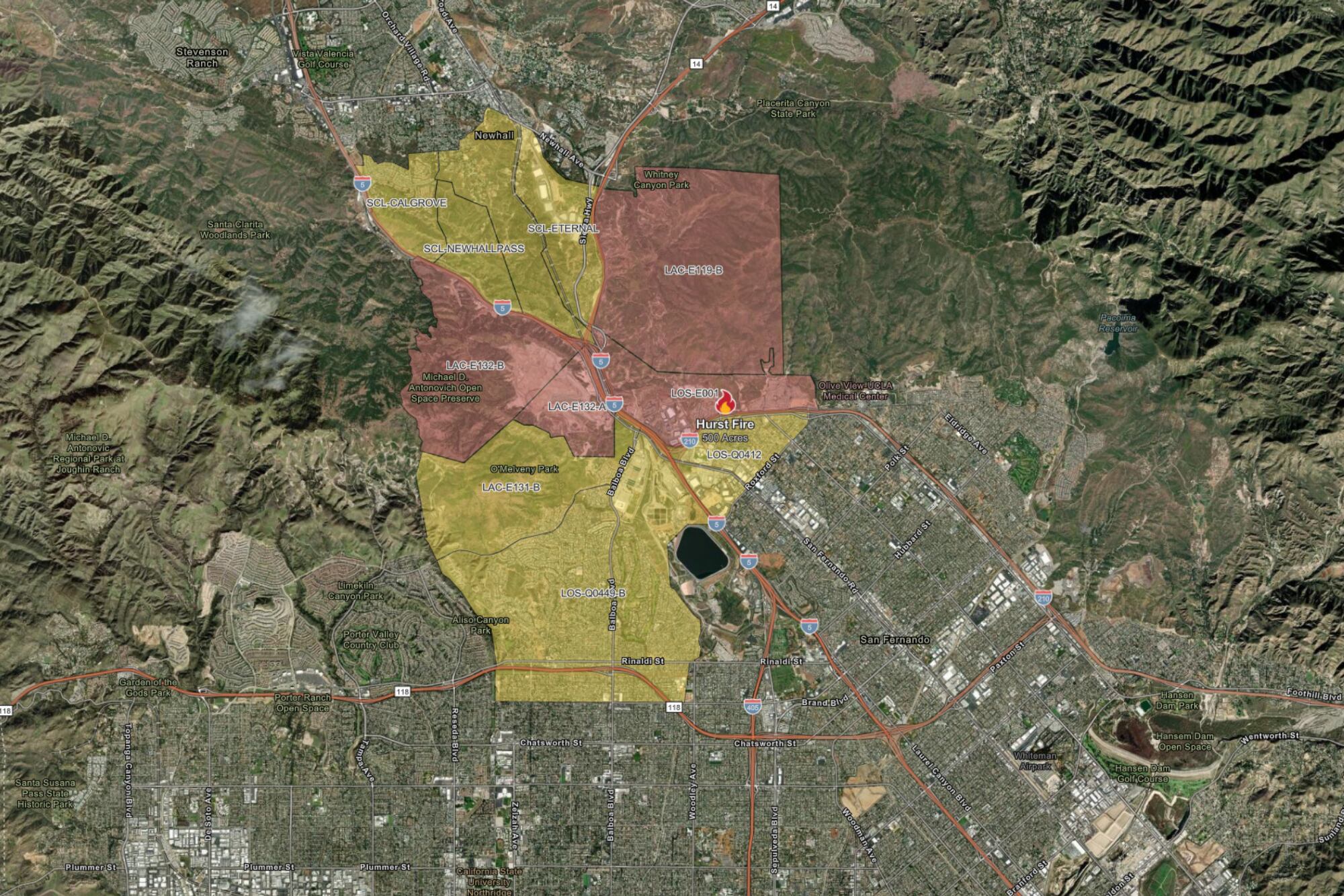 Hurst Fire afectó 202 hectáreas y mantiene evacuaciones obligatorias en múltiples zonas