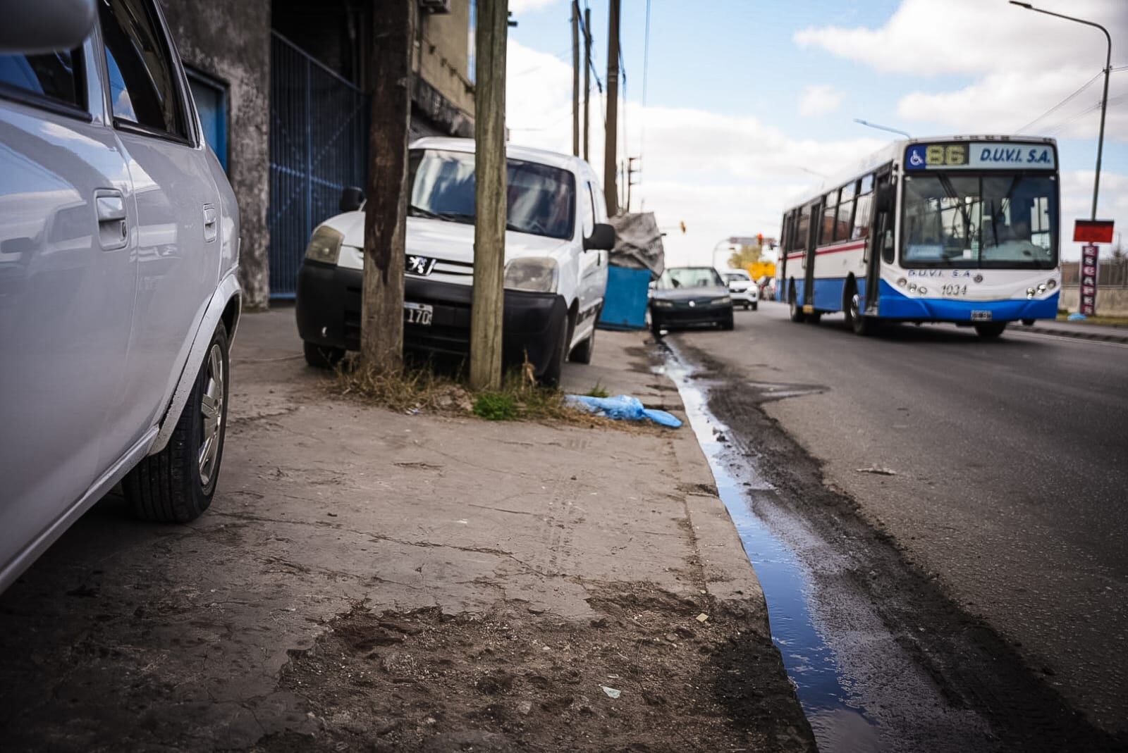 Lugar del crimen en La Matanza, en Ruta 21 y Carcarañá