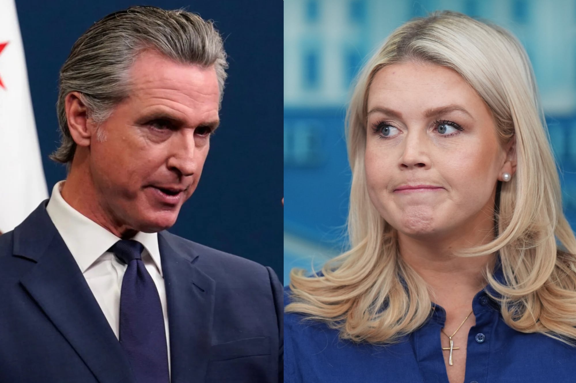 La queja de Newsom contra Karoline Leavitt por el precio de la gasolina en EE.UU.: “¡Qué fracaso!”