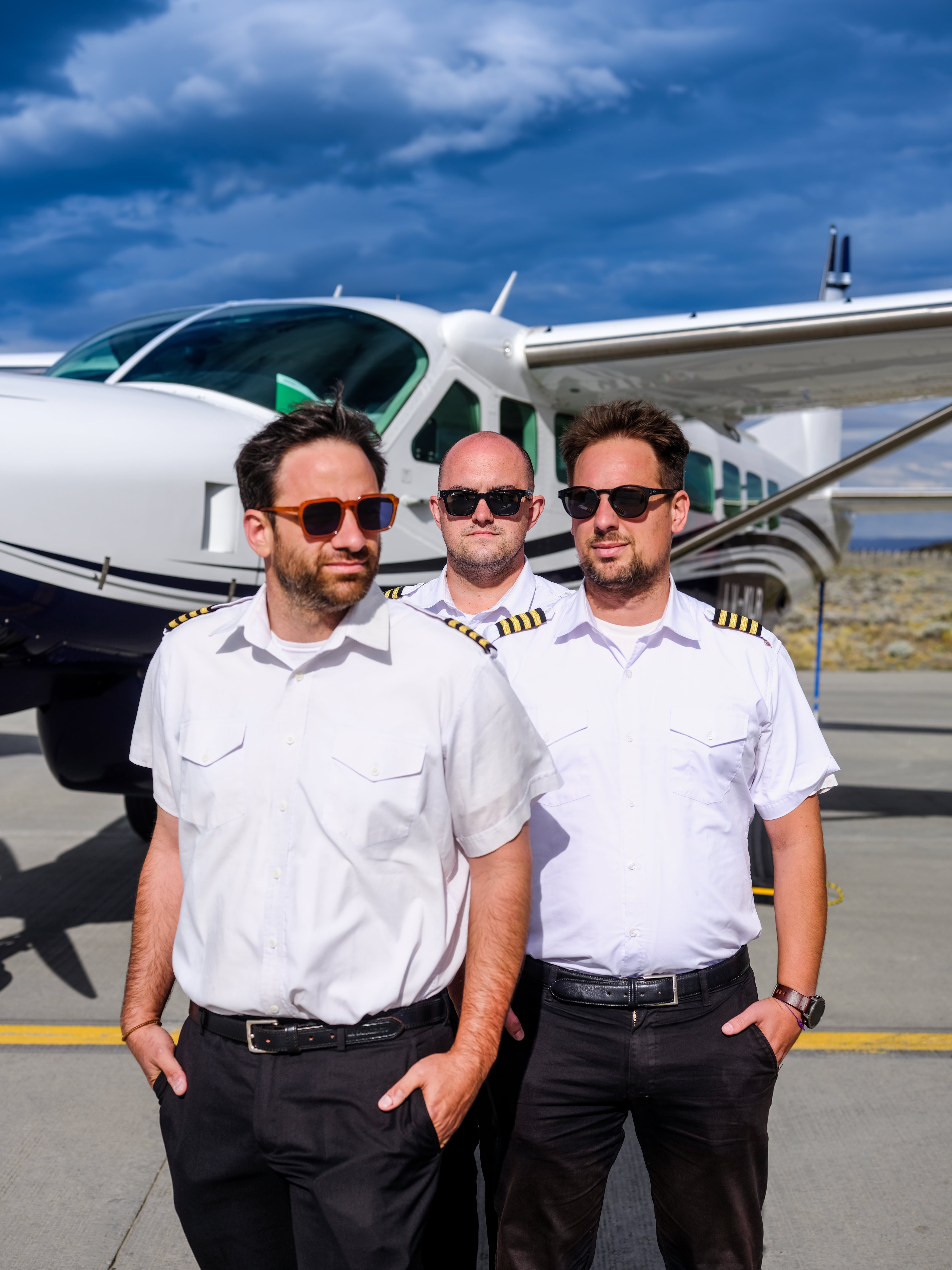 Lucas, Juan Manuel y Agustín, los pilotos