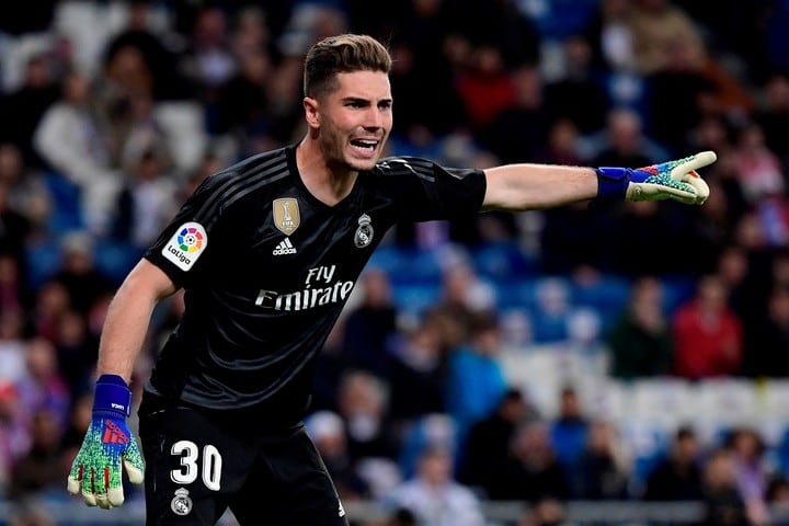 Luca Zidane en el arco del Real Madrid