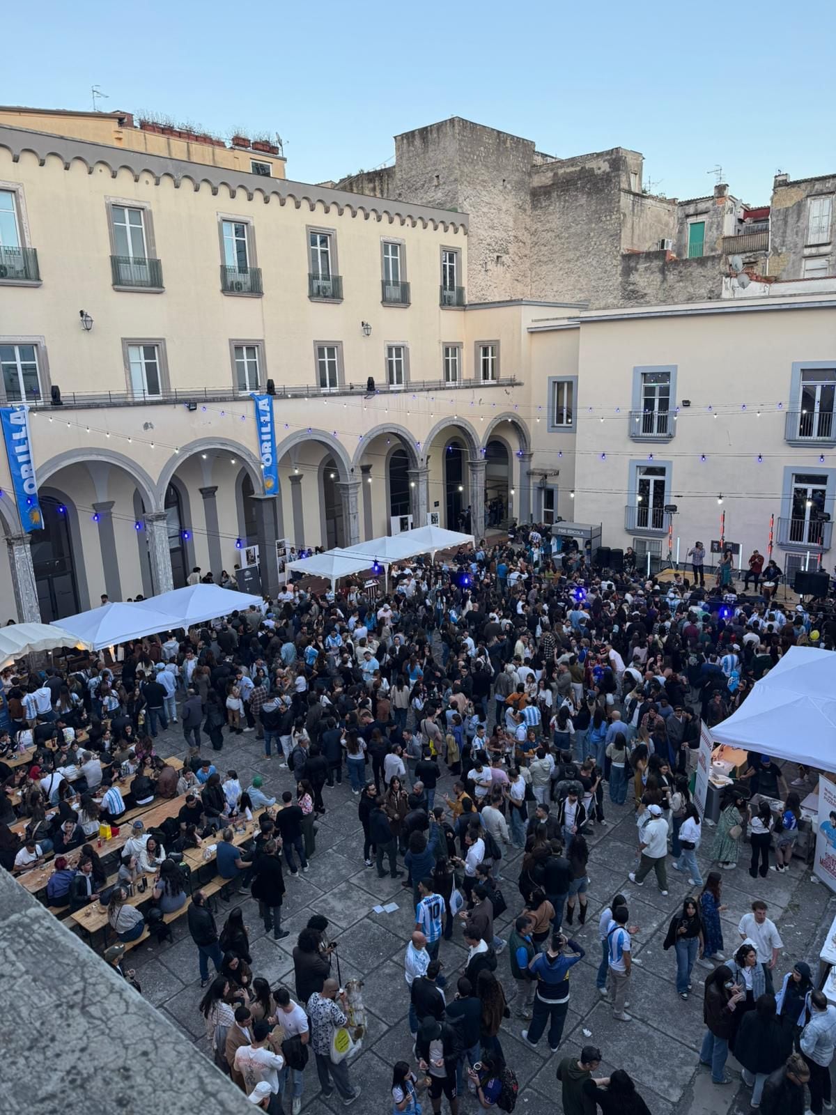 Una vista aéra del predio