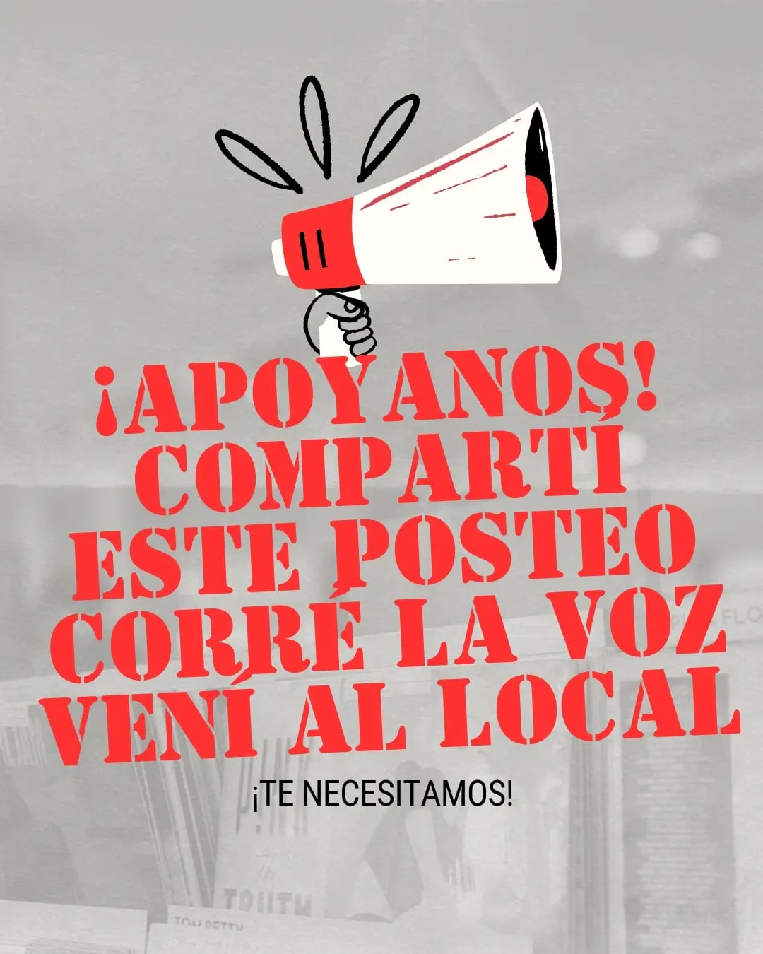 El posteo de Zivals en su red de Instagram, pidiendo difusión