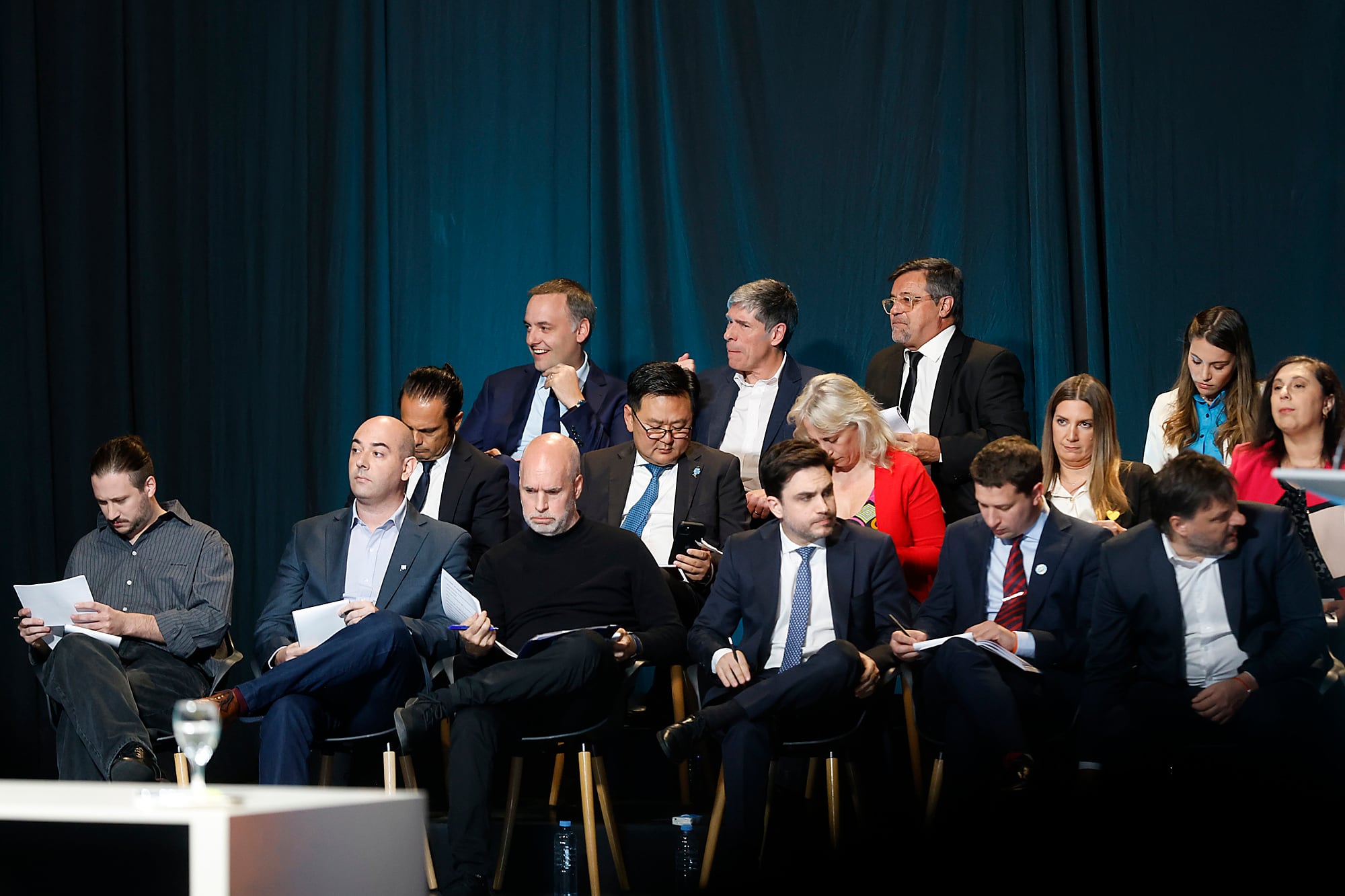 Los candidatos en los momentos previos al debate porteño en el Canal de la Ciudad