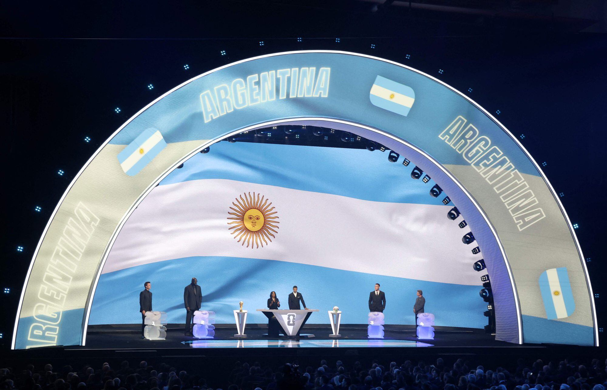 Así lució el escenario cuando se conoció que Argentina encabezaría el grupo J