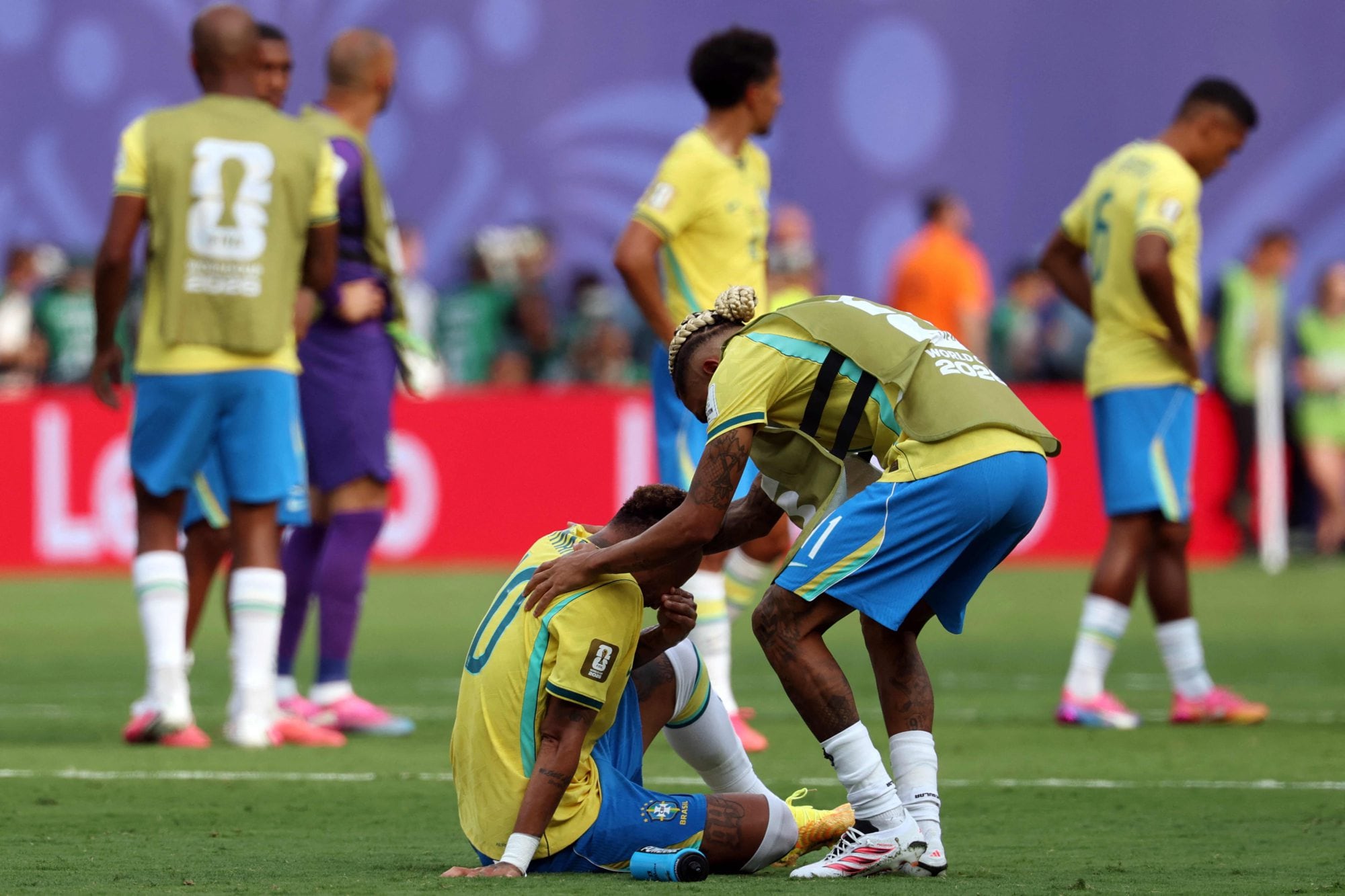 Neymar no pudo contener el llanto tras la eliminación de Brasil