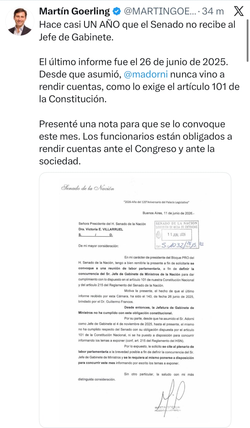 El pedido de Goerling