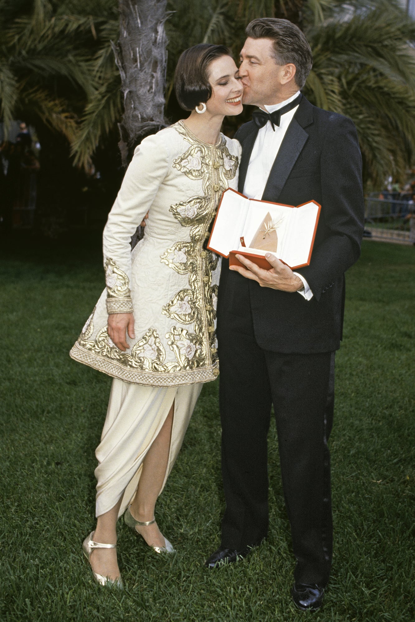 En Cannes, en 1990, con su gran amor, el director David Lynch. Ella se transformó en su musa y trabajaron juntos en varias películas