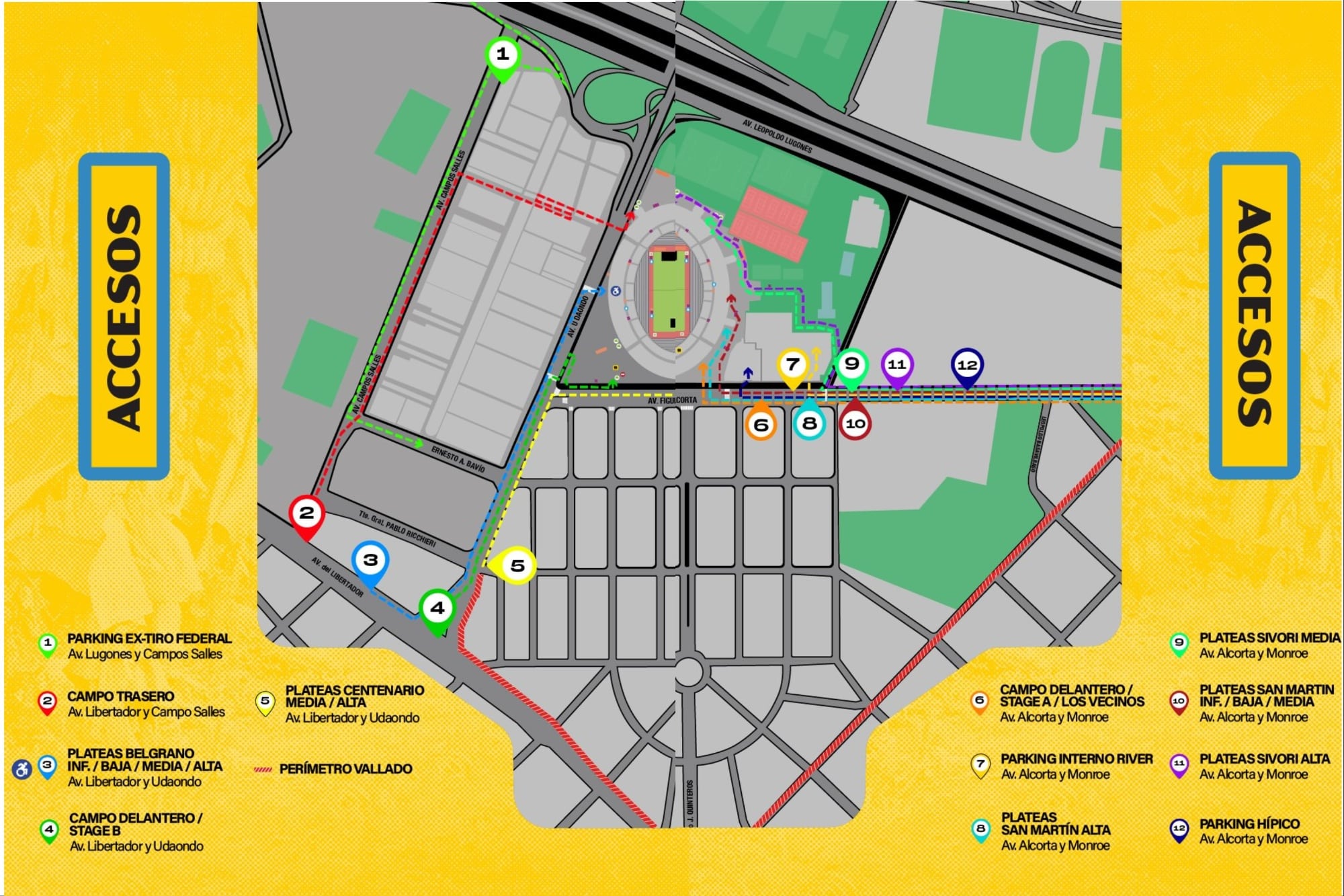 Los accesos de los shows