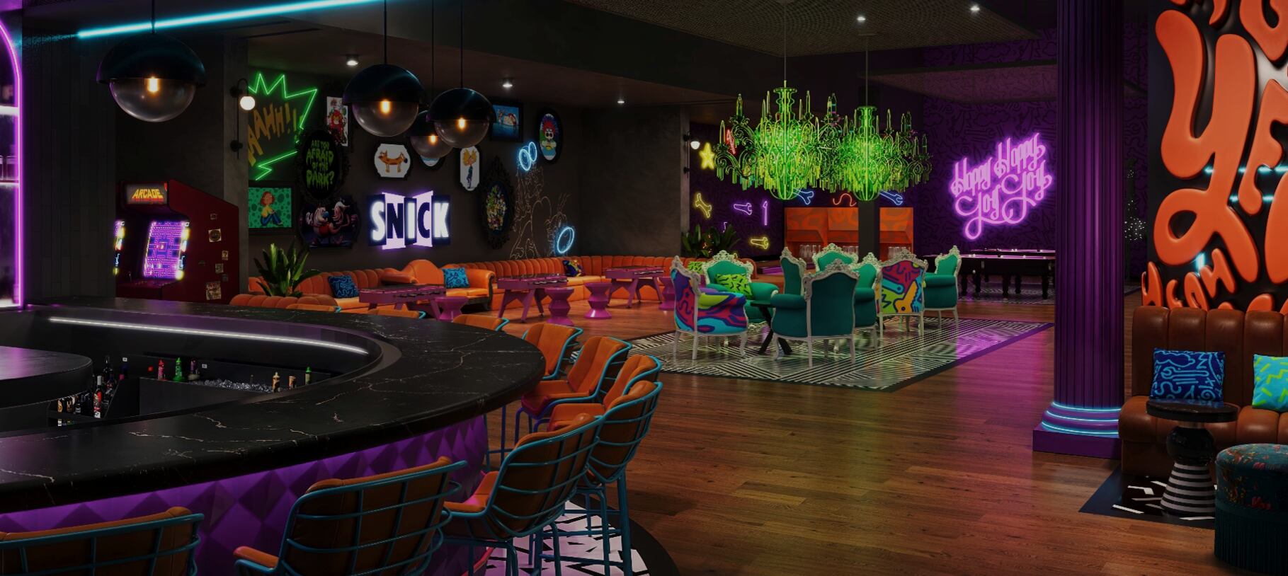 El Snick Lounge funciona como sala de juegos familiar, salón deportivo y escenario para música en vivo