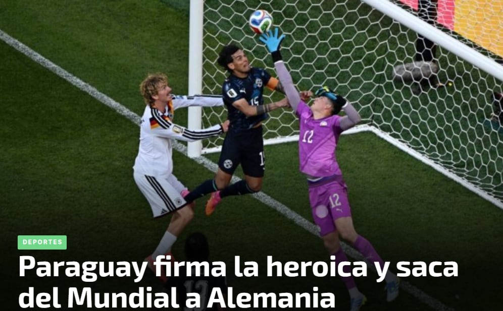 Paraguay eliminó a Alemania y hace historia en el Mundial