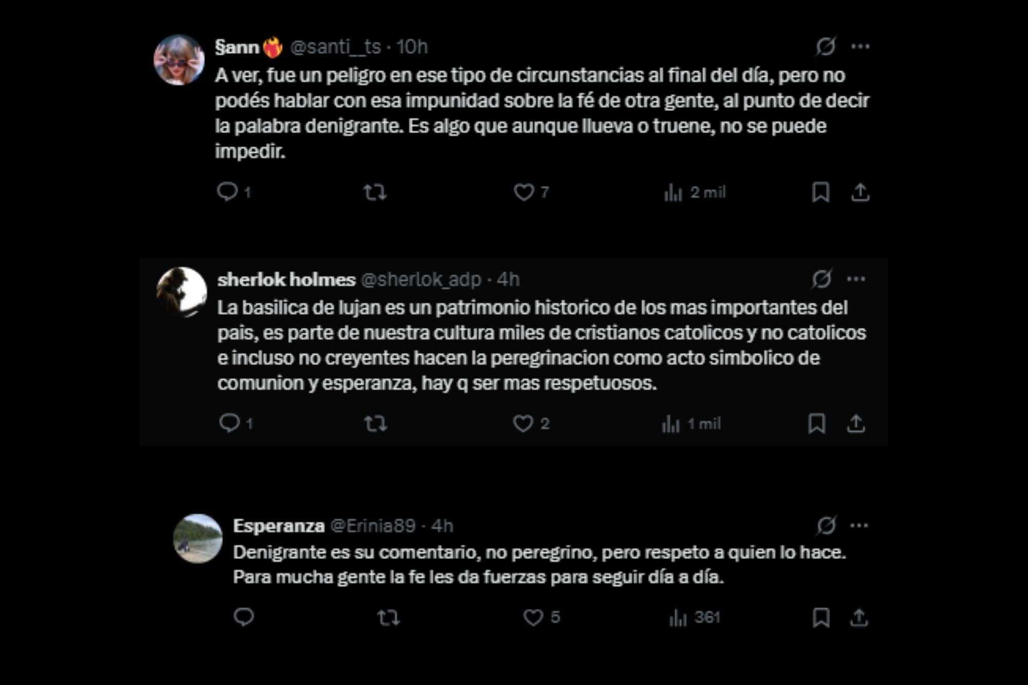 Los mensajes de los usuarios de X tras los dichos de Bertolotti (Foto: X @porquetendencia)