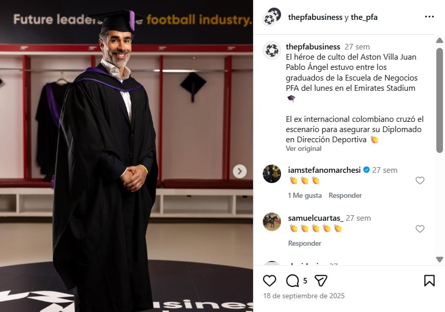 La PFA Business elogió a Juan Pablo Ángel