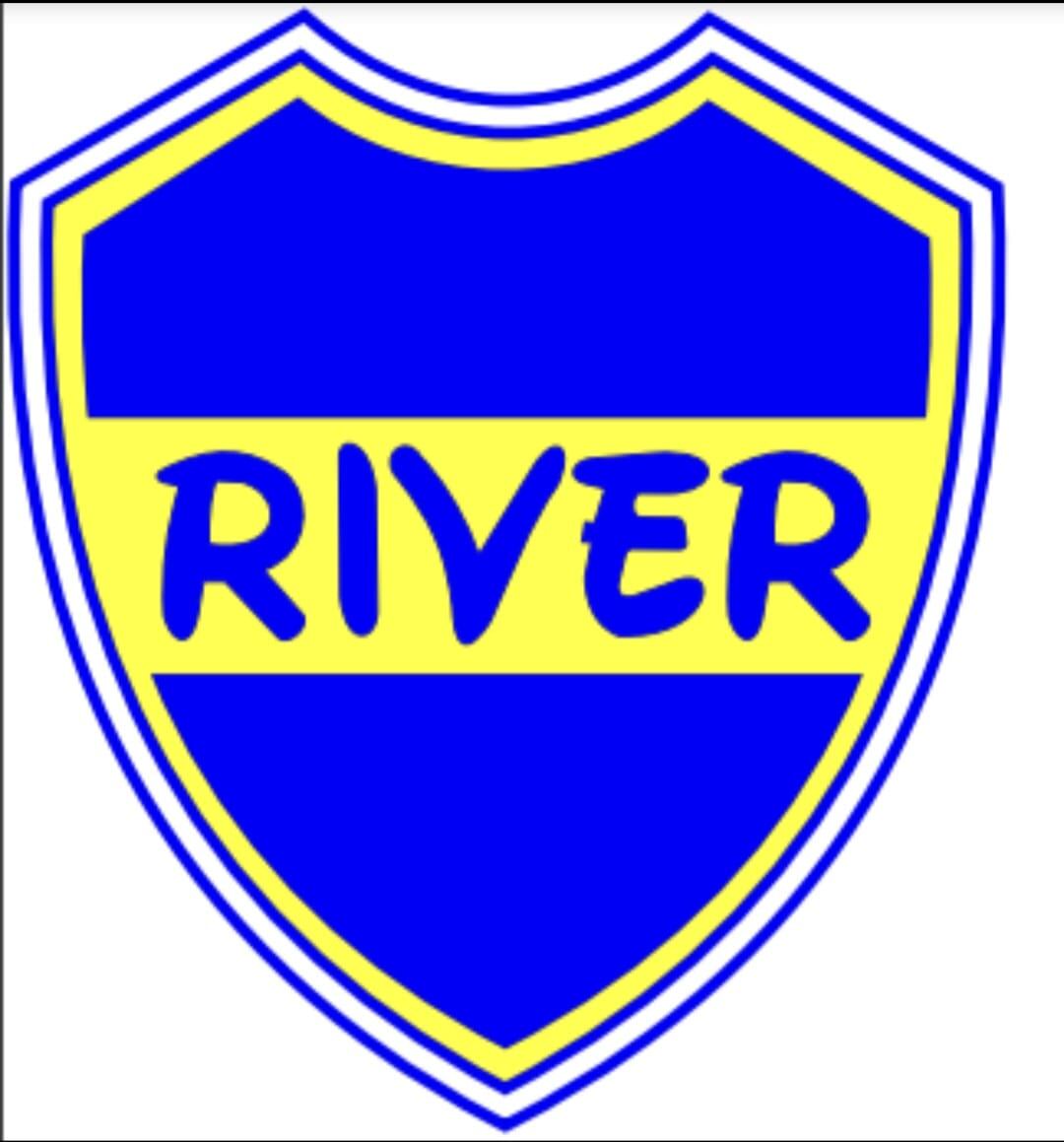 El escudo de River Plate de Bell Ville, inspirado en el de Boca