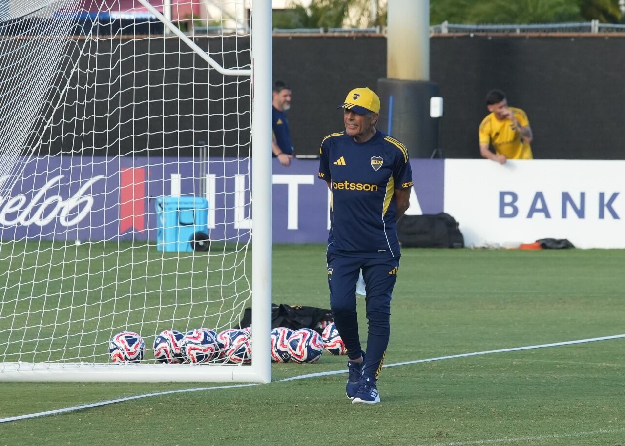 Russo, sonriente, en la práctica de este sábado en Miami