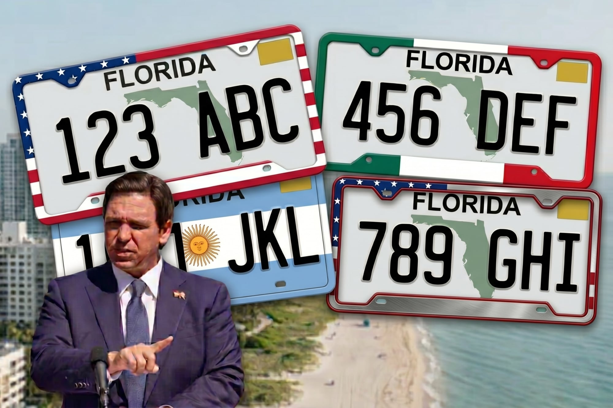 Cambian las placas en Florida: DeSantis firmó la ley SB 488 que introduce actualizaciones desde octubre