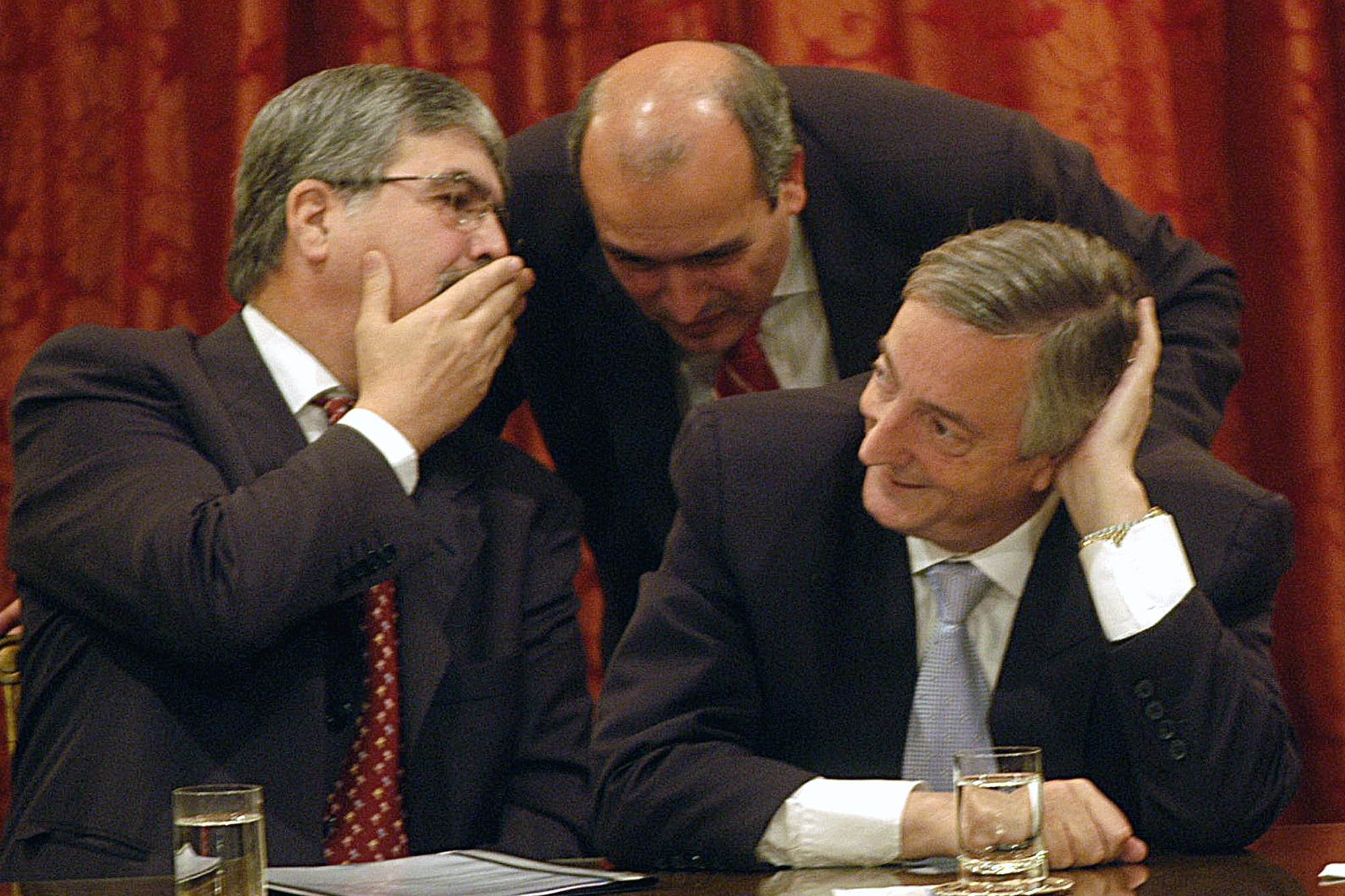Julio de Vido, José López y Néstor Kirchner, en junio de 2016