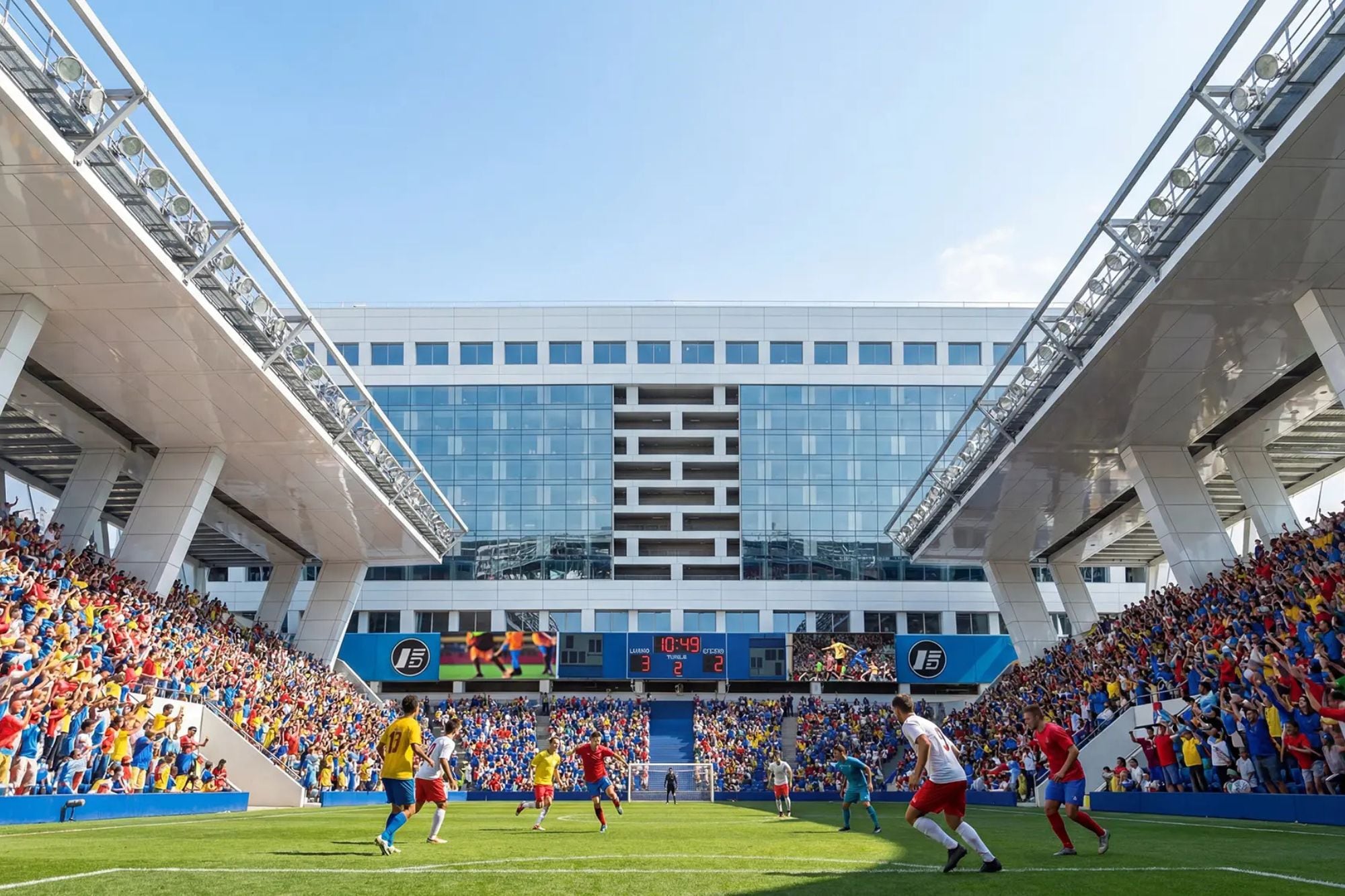La ciudad flotante también tendrá un estadio deportivo con capacidad para 15.000 espectadores