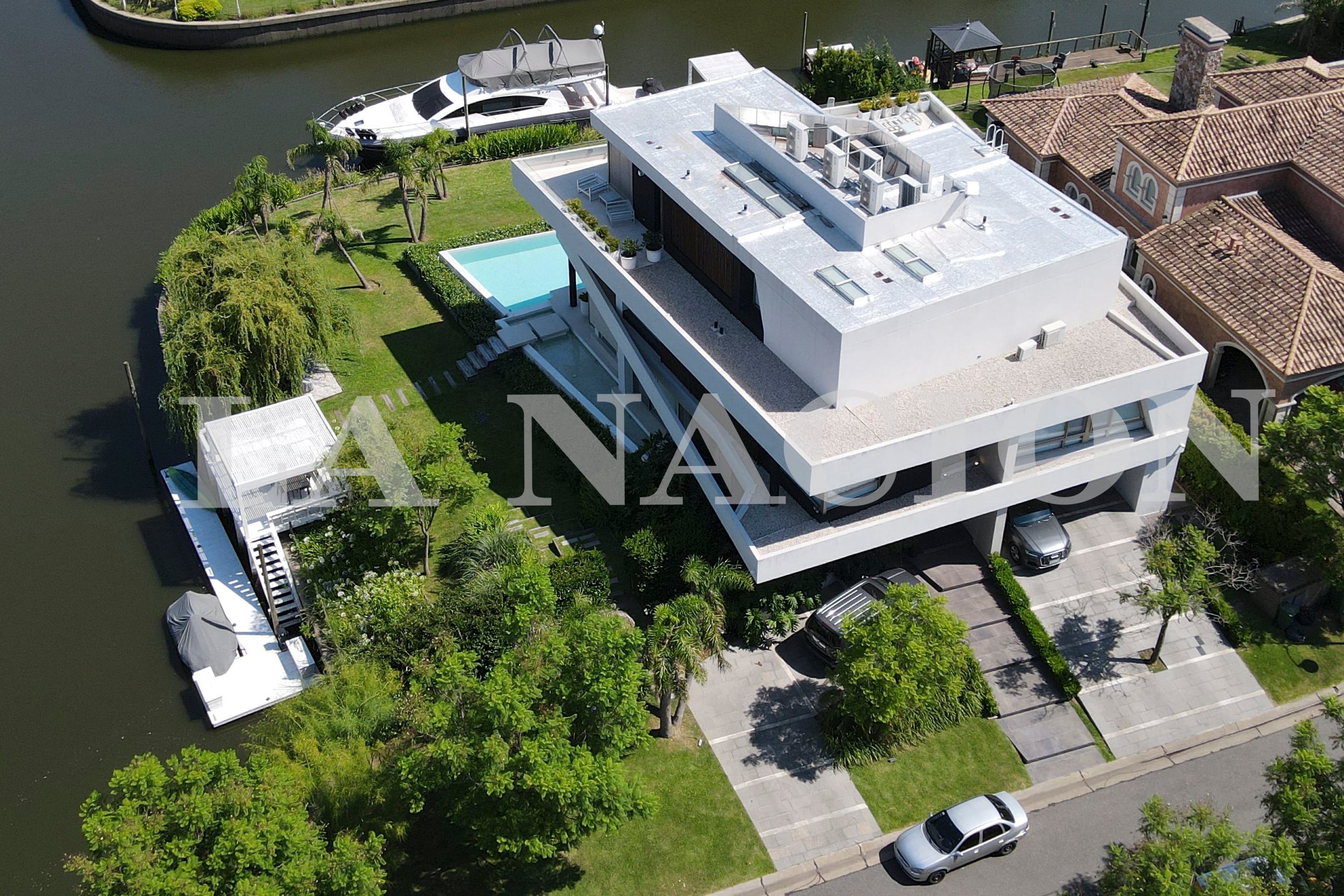 La casa allanada de Javier Faroni en el barrio El Yacht de Nordelta