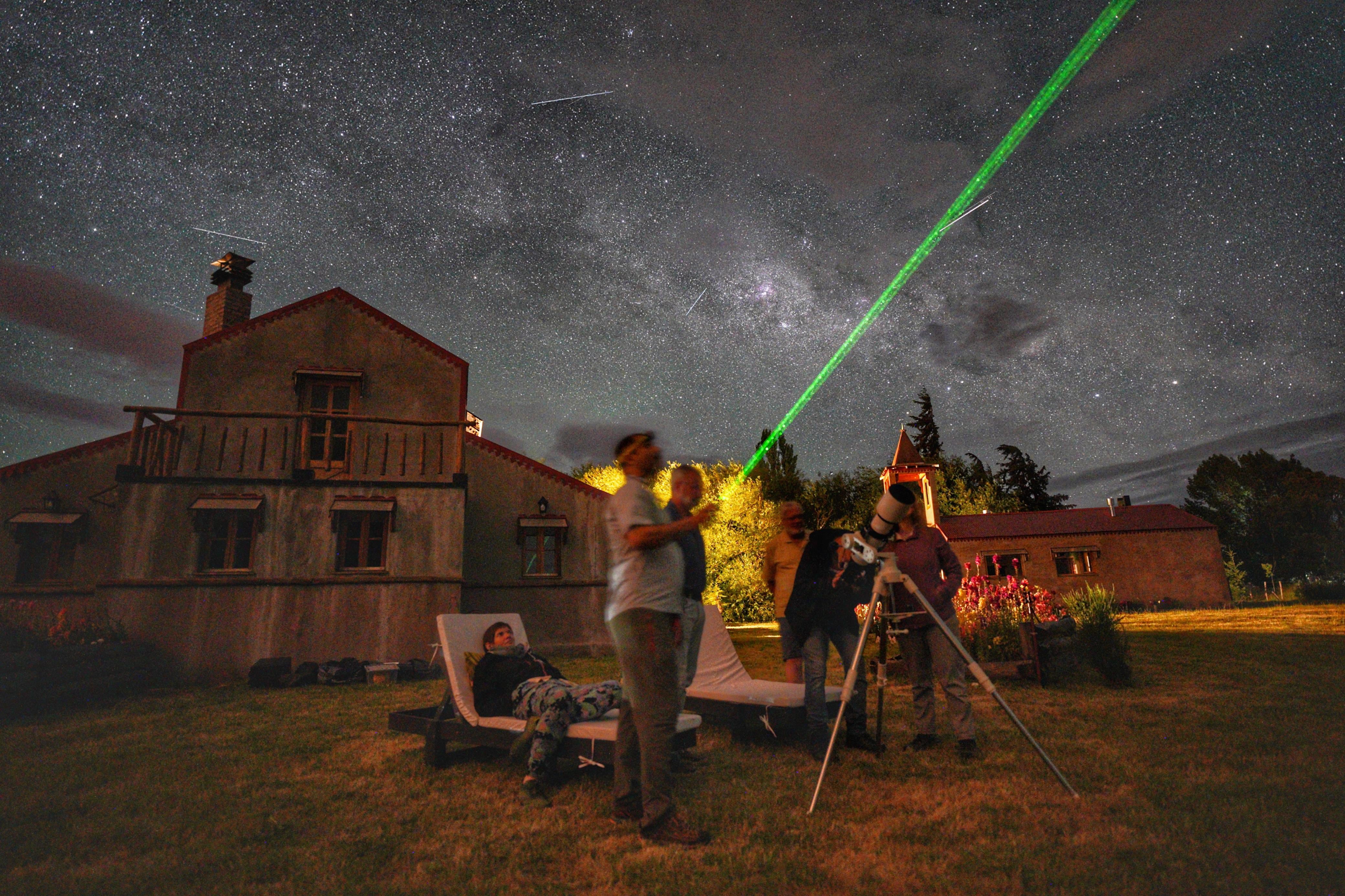 Astroturismo en el lodge La Floral, en Trevelin.