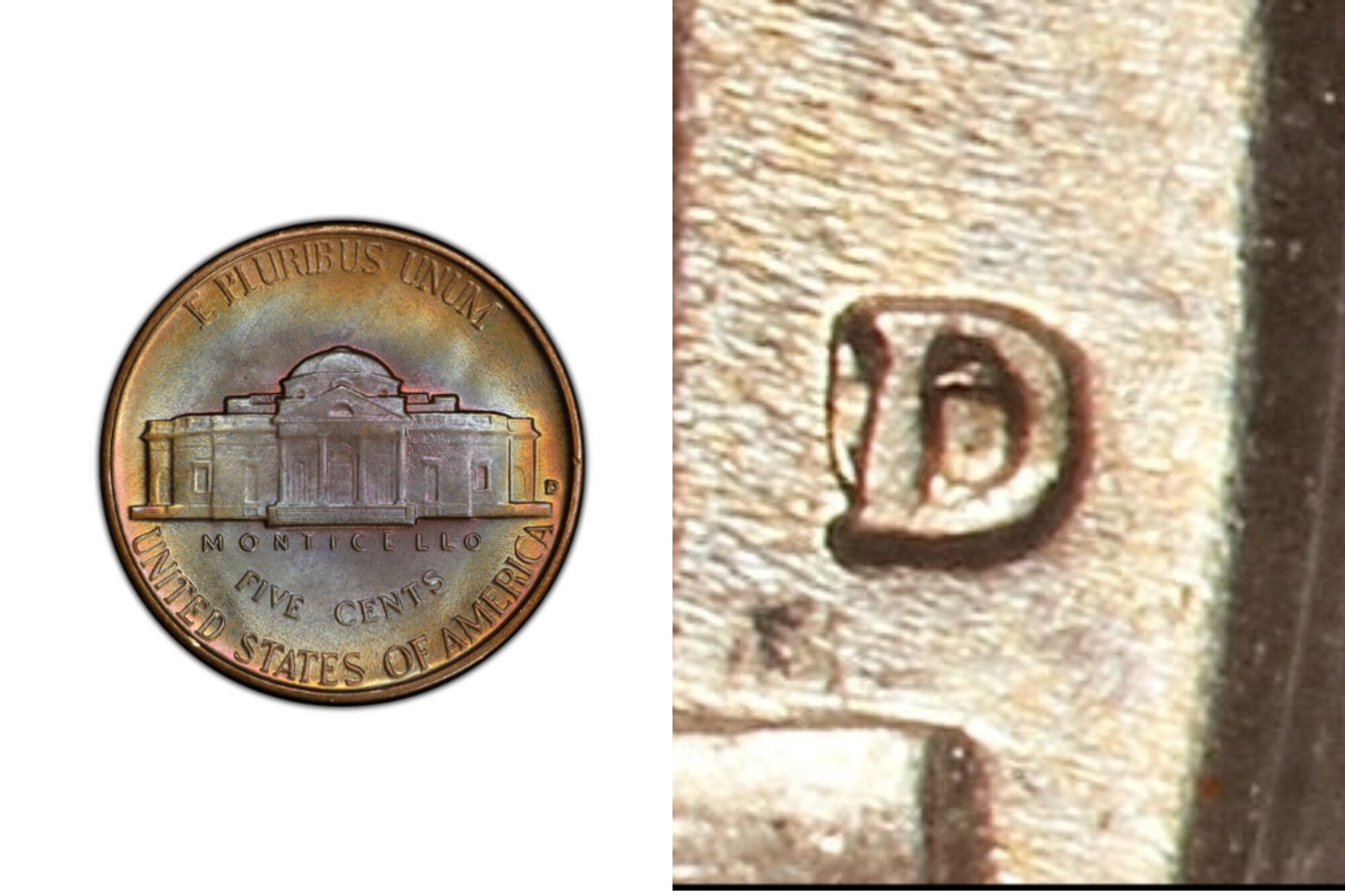 La variedad “D over Horizontal D” muestra una duplicación visible en la marca de ceca de Denver, rasgo que define su rareza