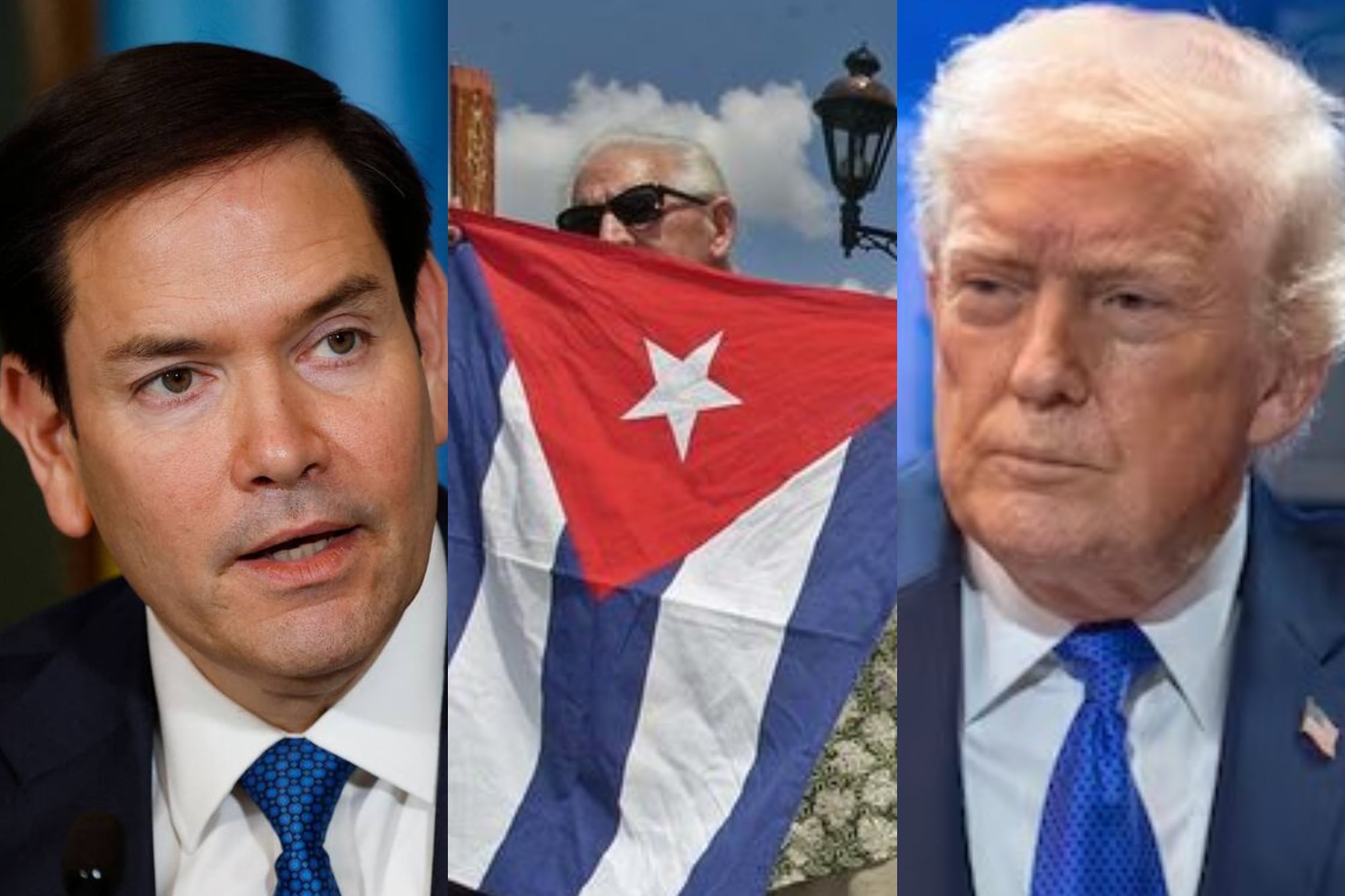 Marco Rubio, a la izquierda, y Donald Trump, a la derecha, endurecieron la presión sobre Cuba tras la acusación penal contra Raúl Castro por el caso Hermanos al Rescate