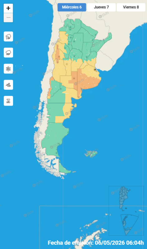 Medio país bajo alerta, según el SMN
